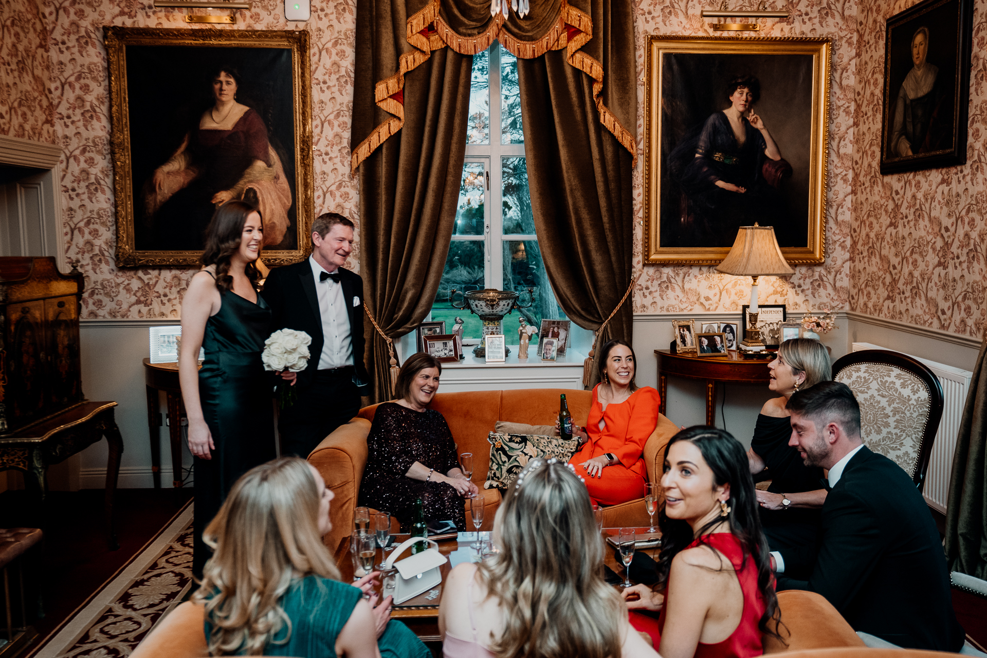 A group of people in a room