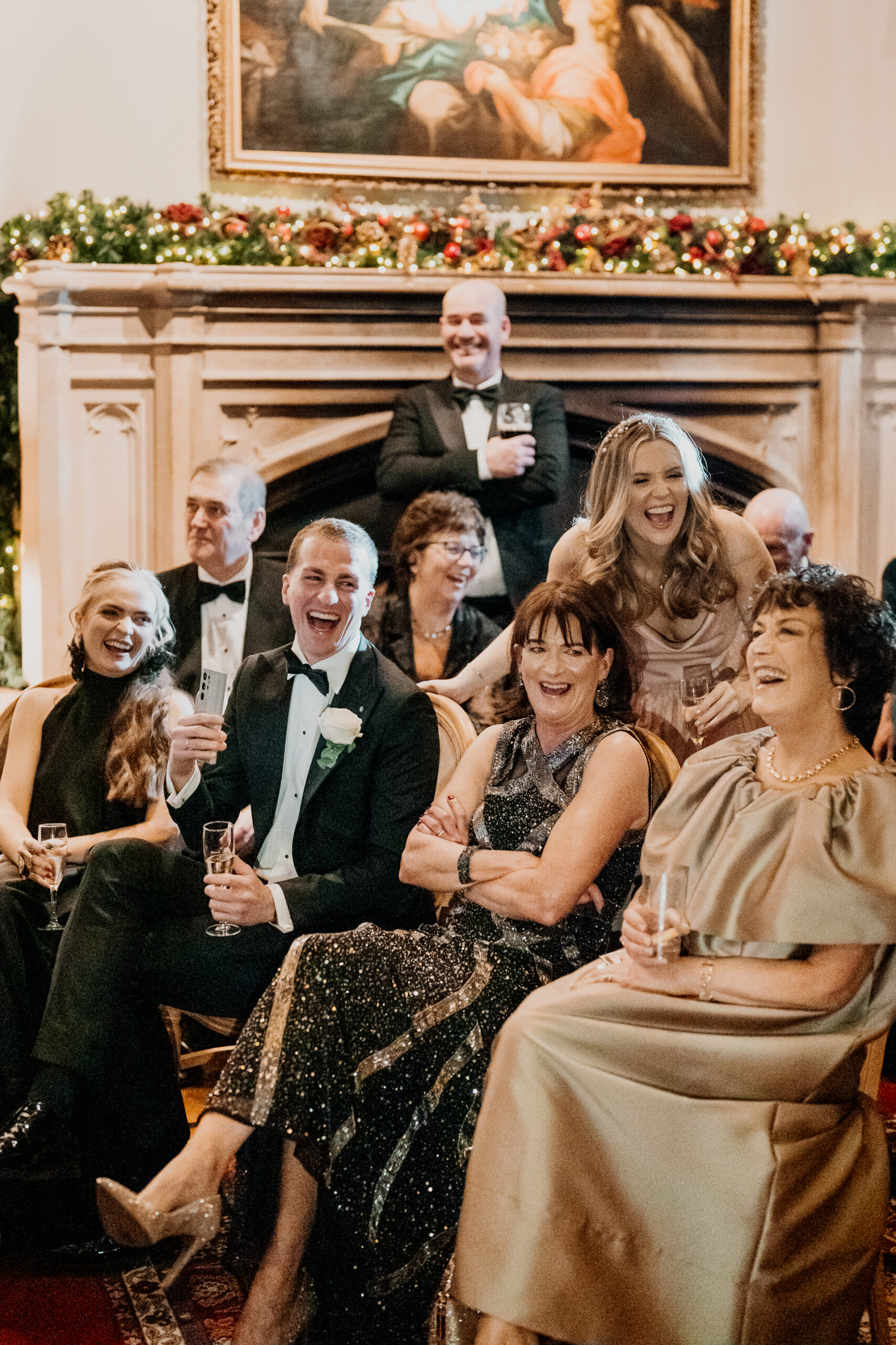 Heartfelt wedding speeches captured at Markree Castle by a Dublin Wedding Photographer. Showcasing the genuine emotions and stories of your special day with a Documentary Wedding Photography approach.