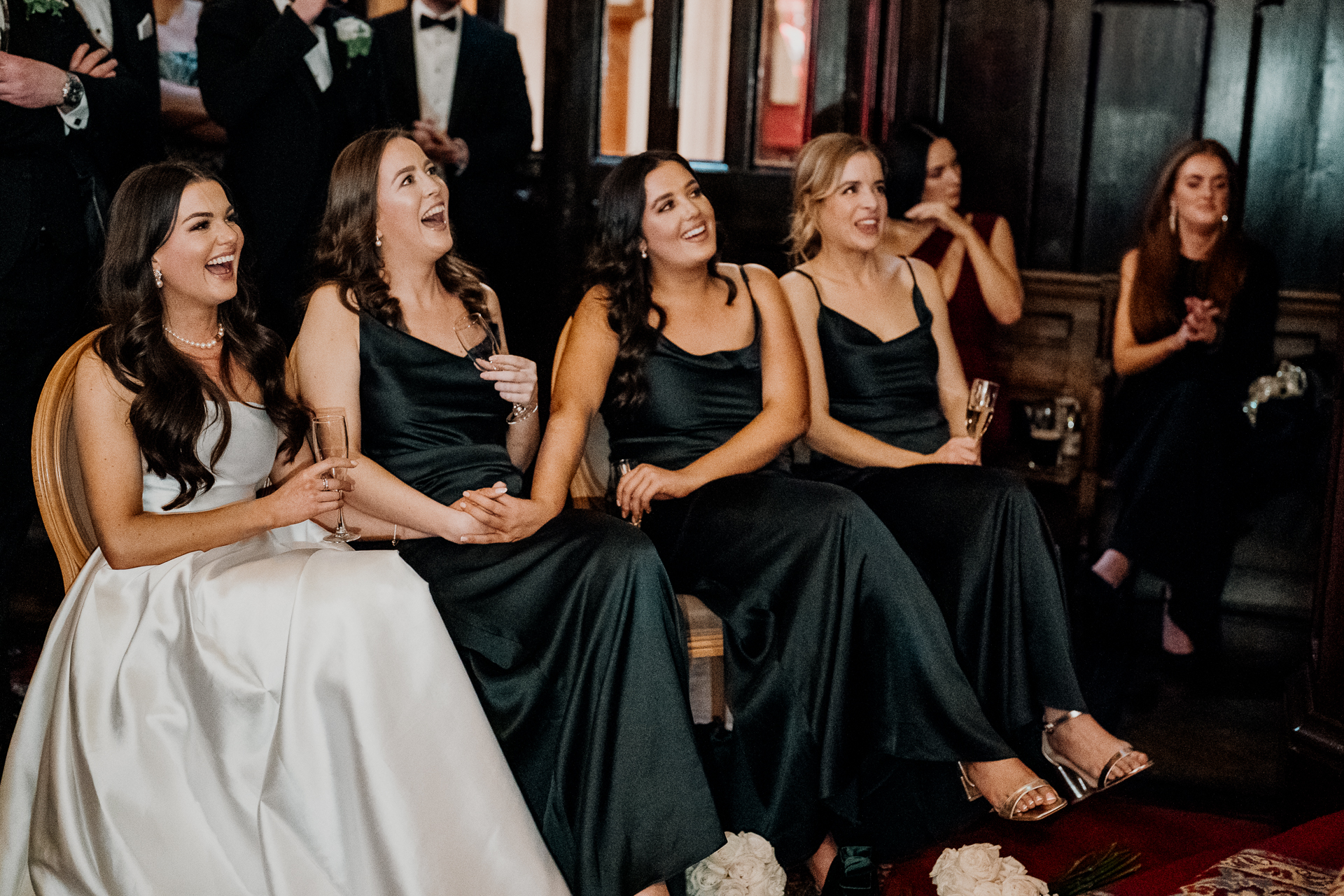 A group of women sitting on a couch