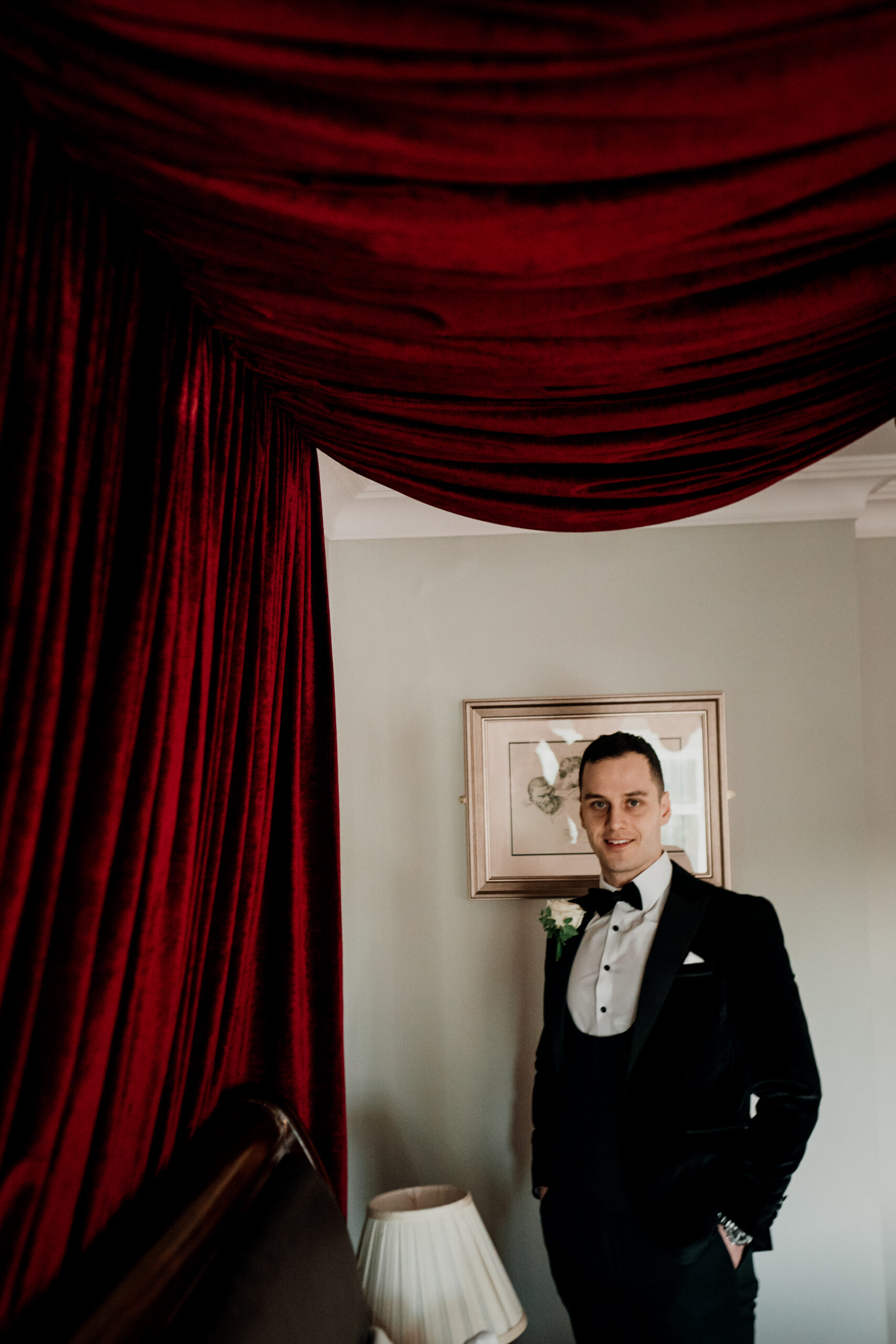 A person in a tuxedo