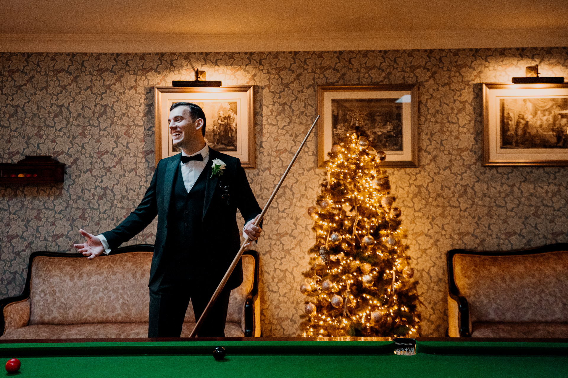 A person holding a golf club