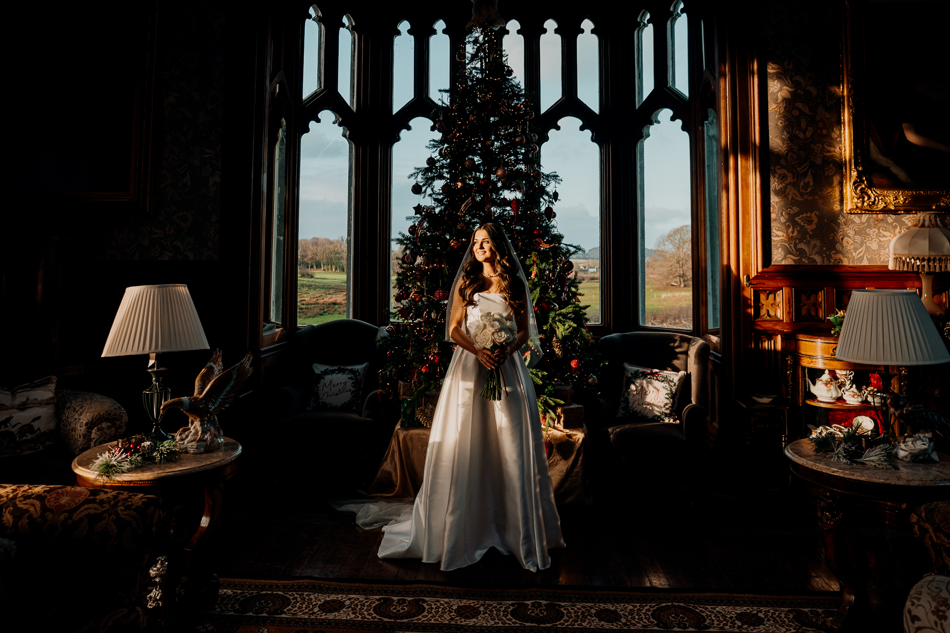 A person in a wedding dress