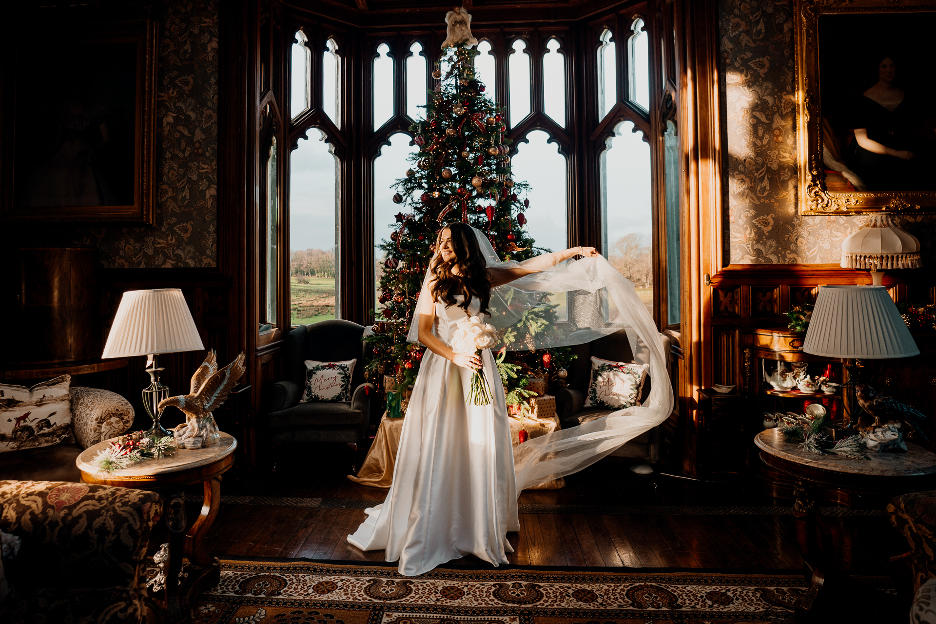 A person in a wedding dress
