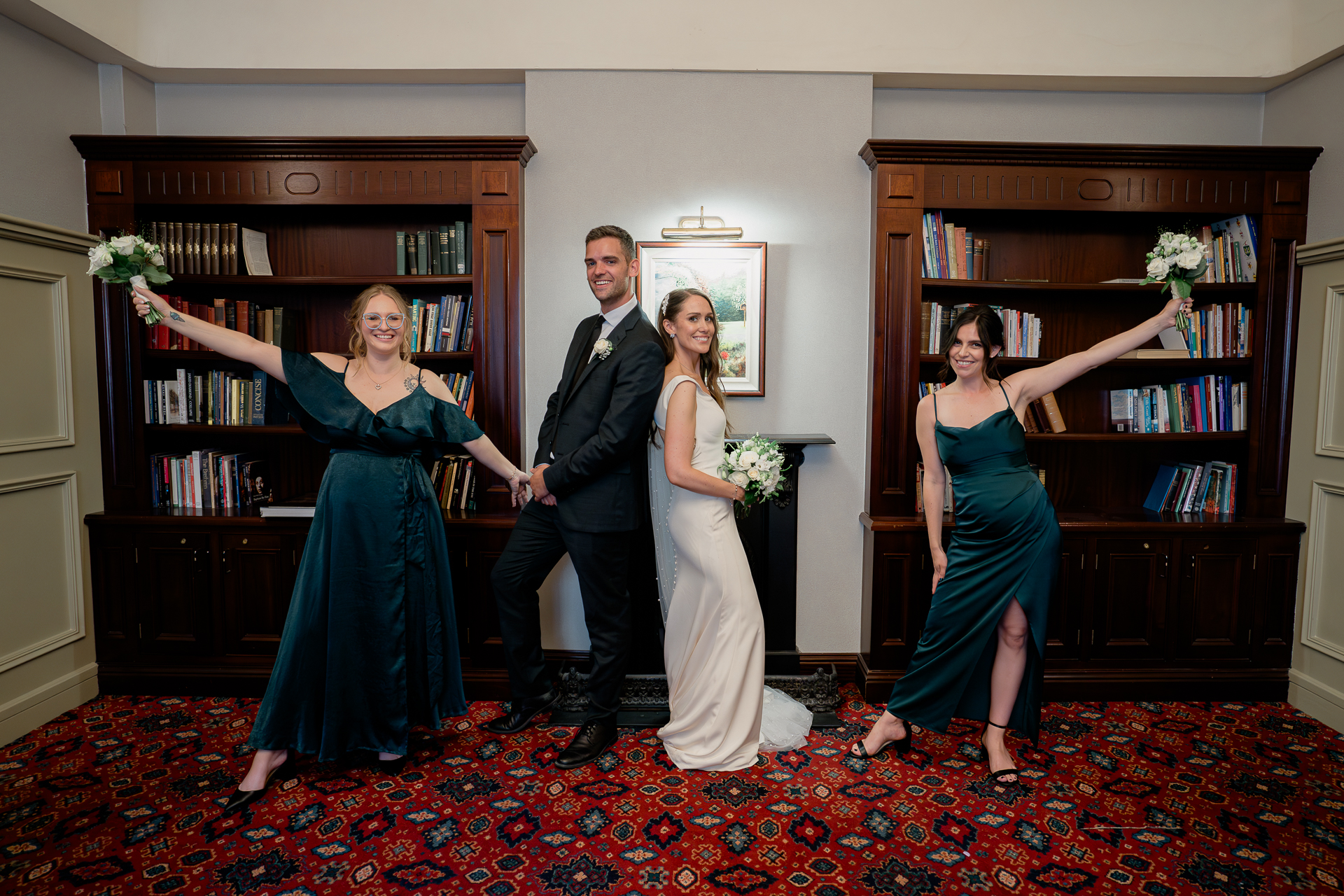 A group of people posing for a photo