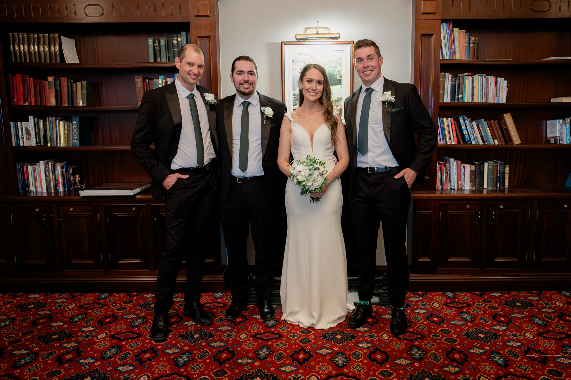 A group of people posing for a photo