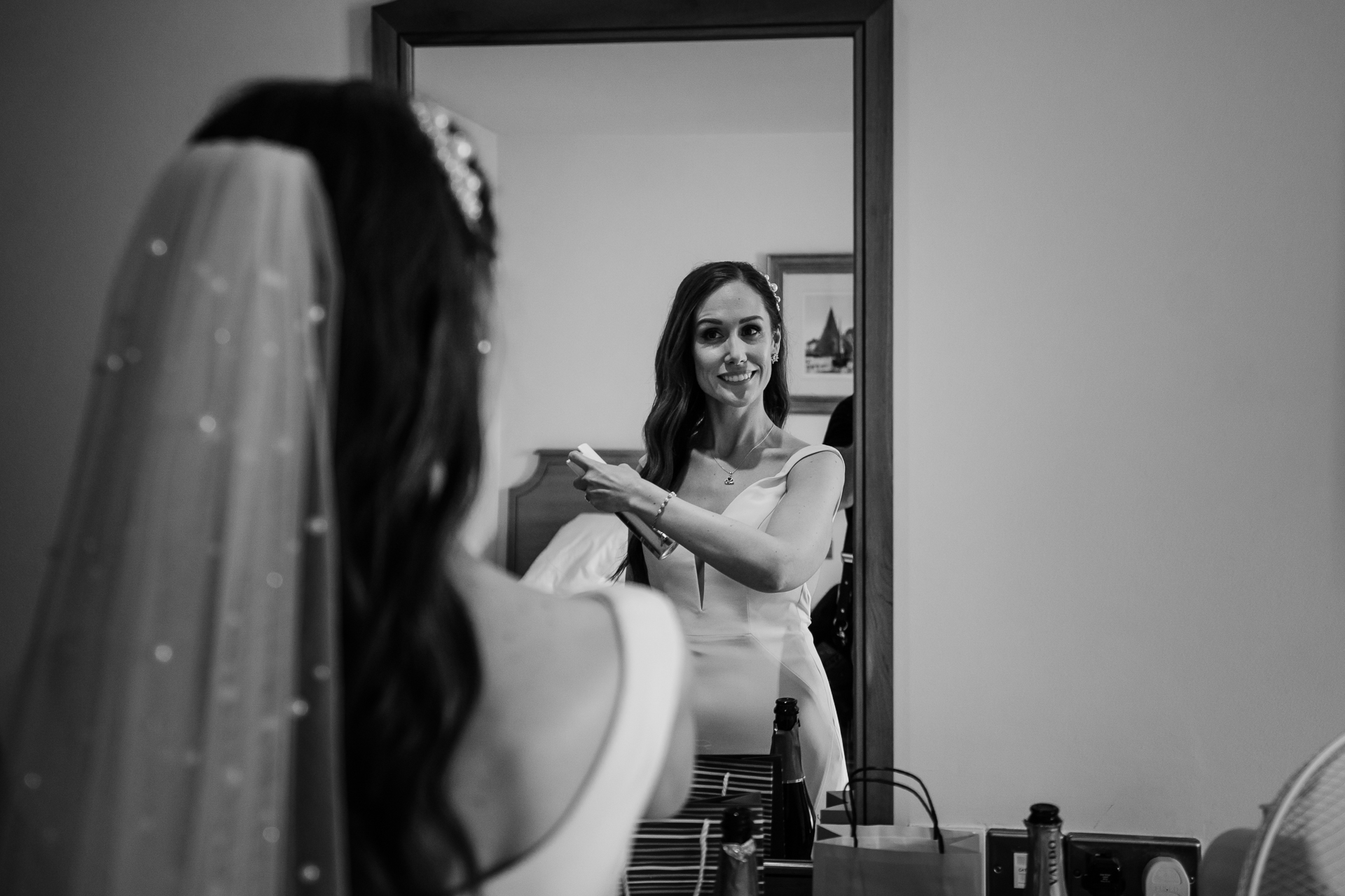 A woman in a white dress