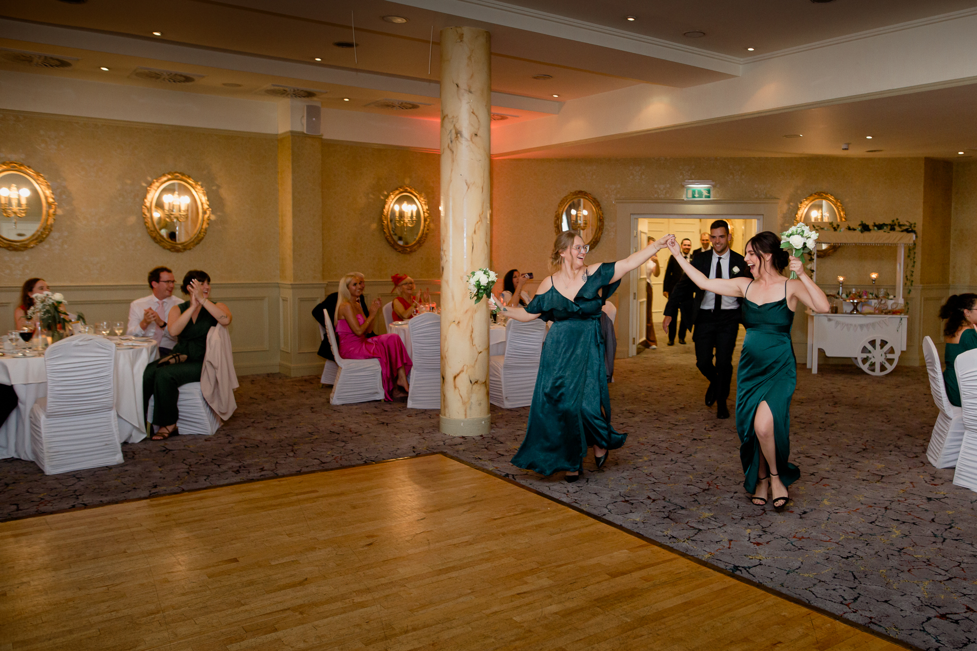 A group of people dancing