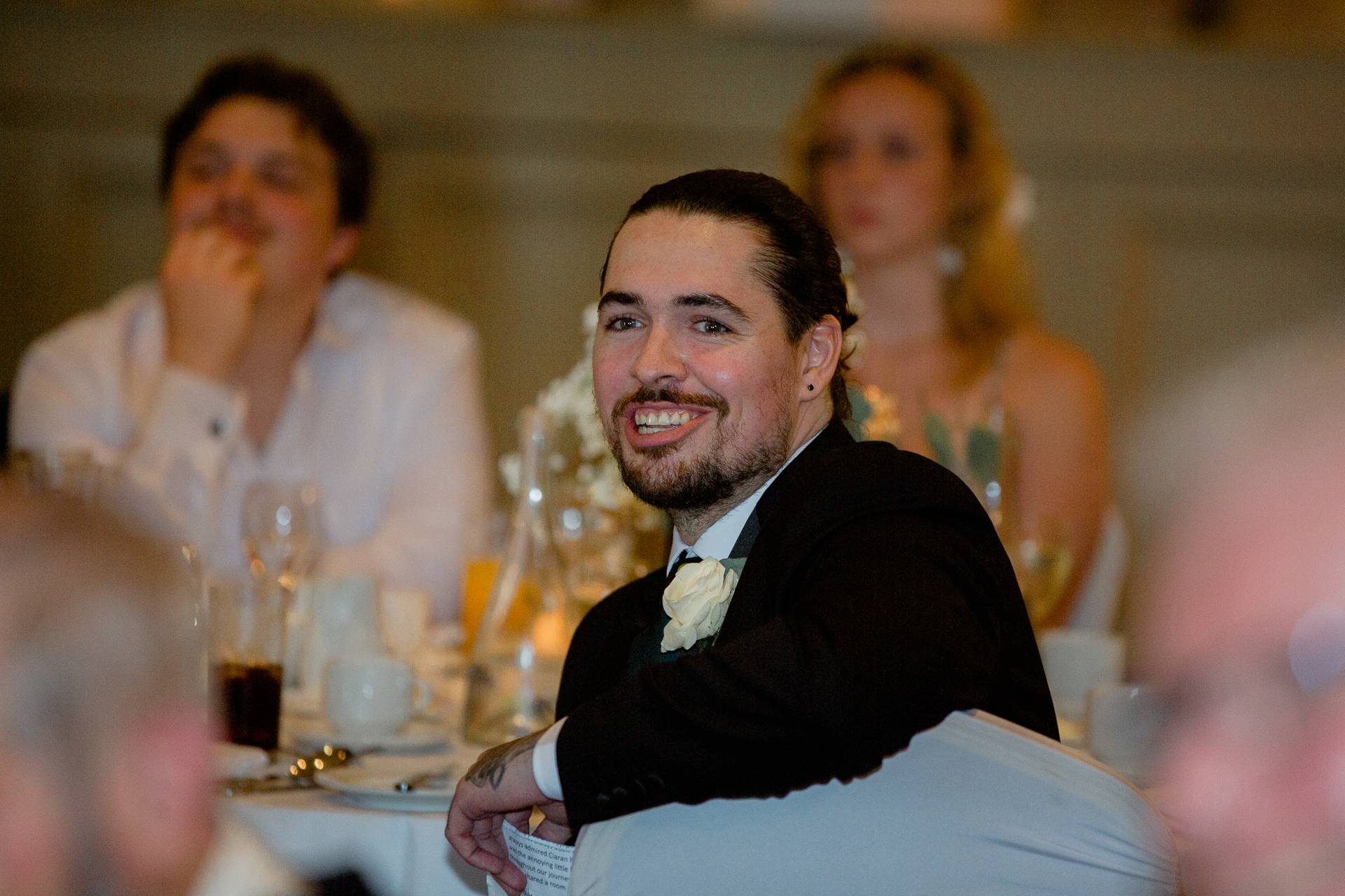 A man smiling at the camera