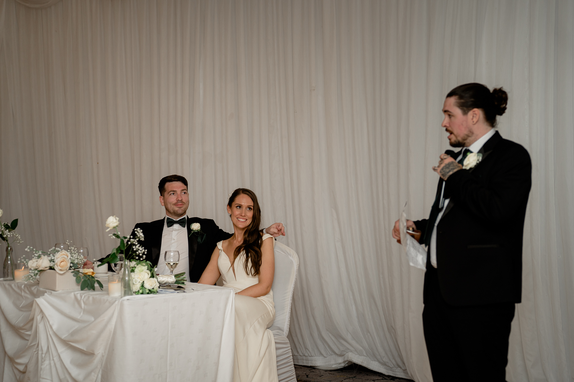 A group of people in formal wear