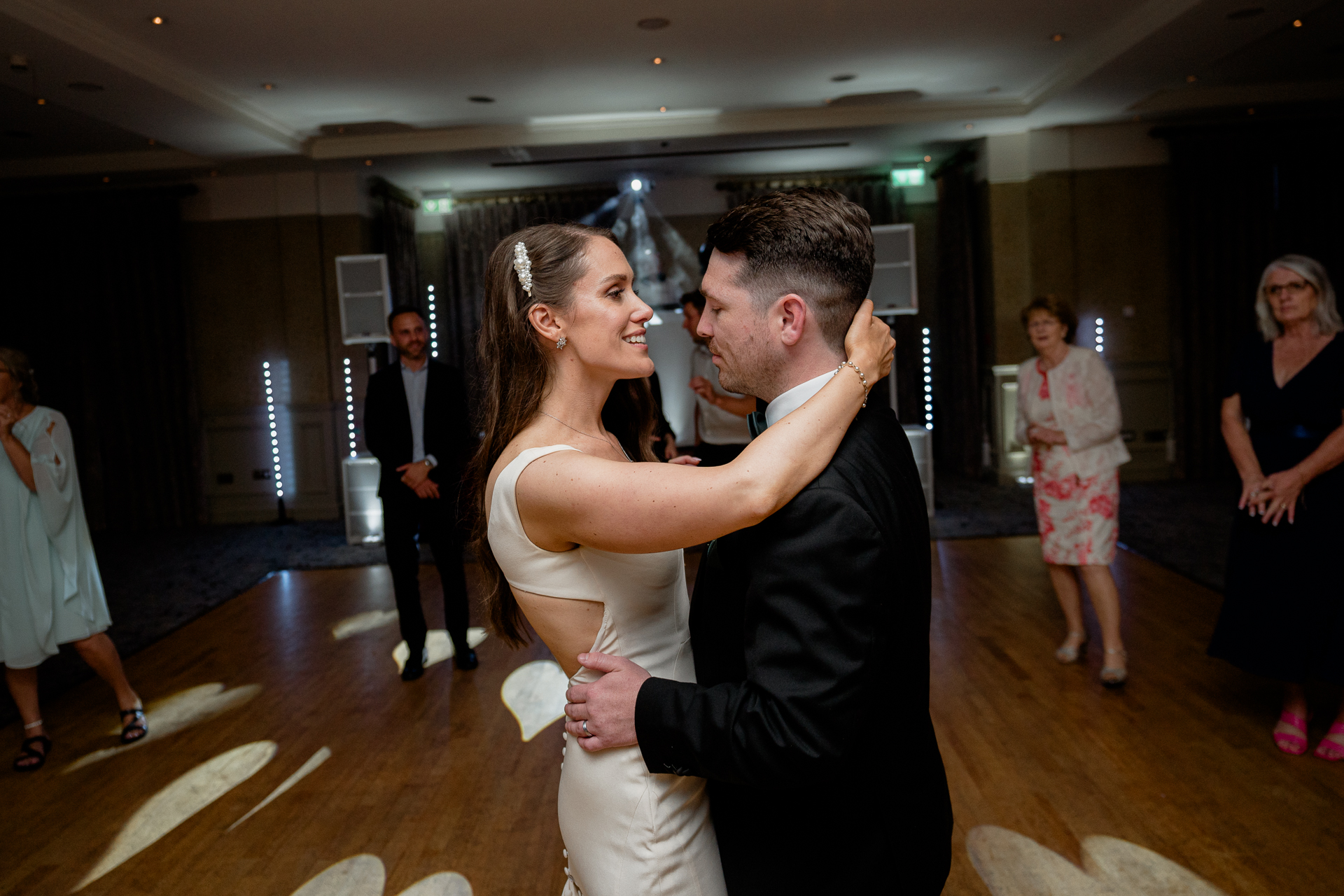 A man and woman dancing