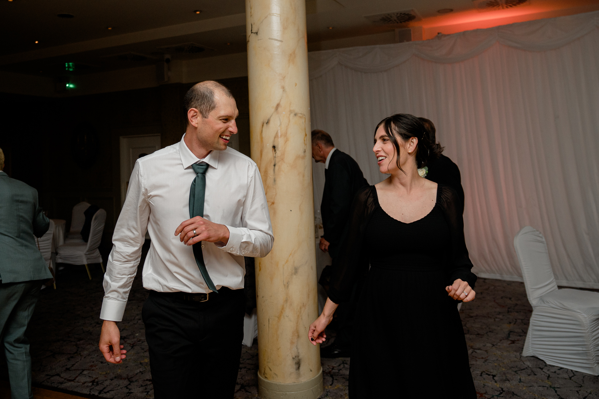 A man and woman dancing