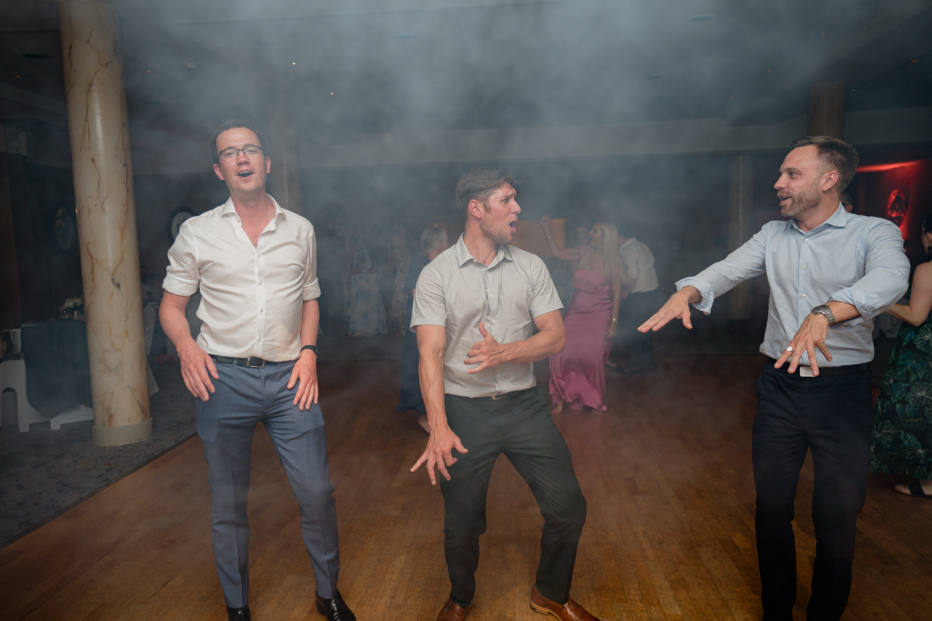 A group of men dancing