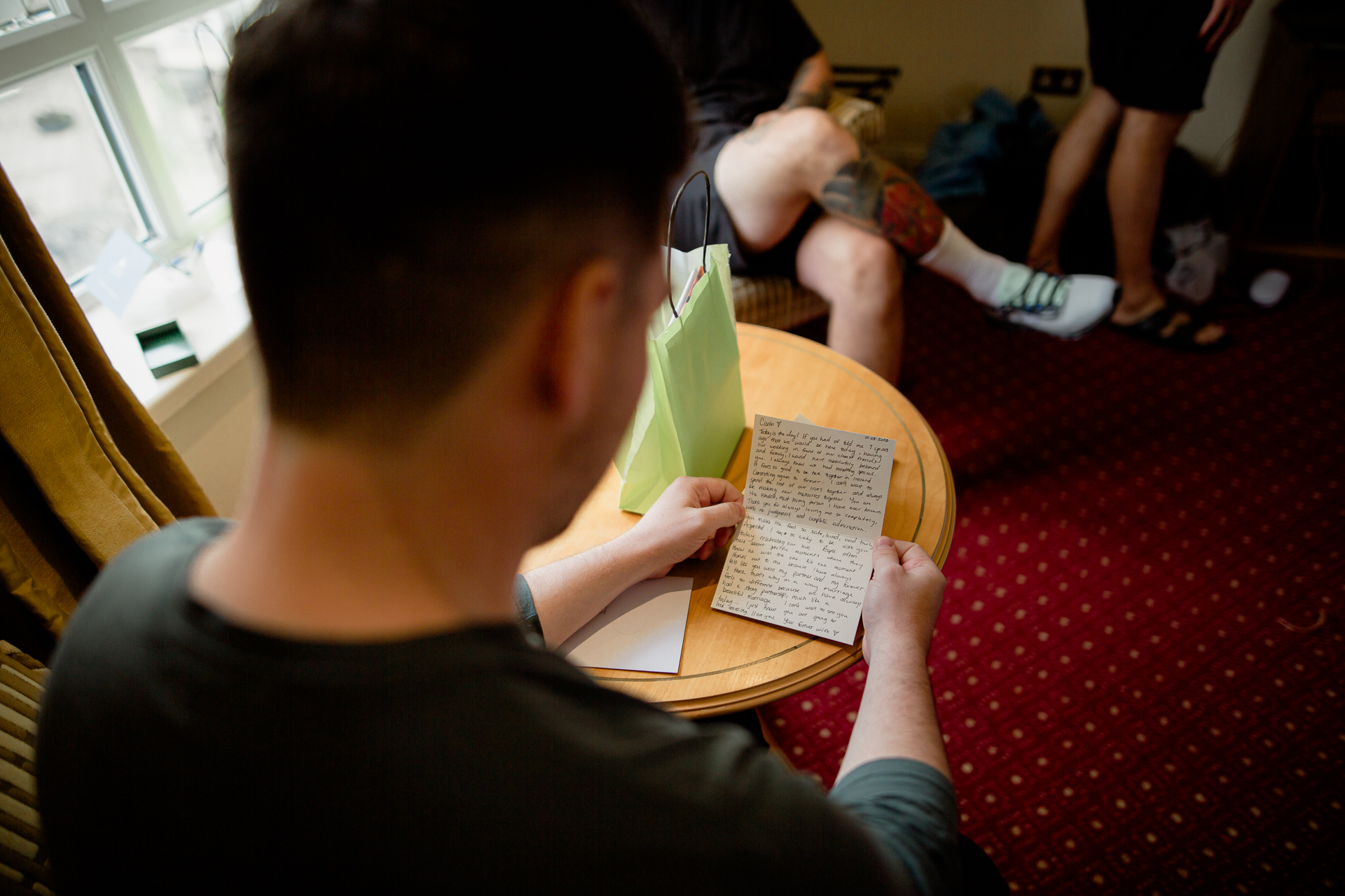 A man reading a book