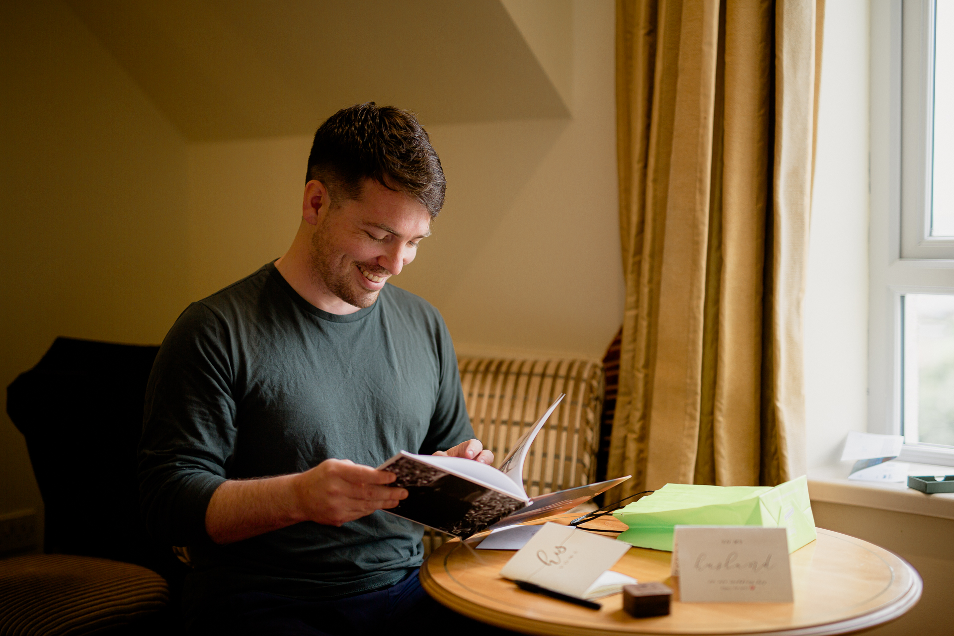 A man sitting at a table