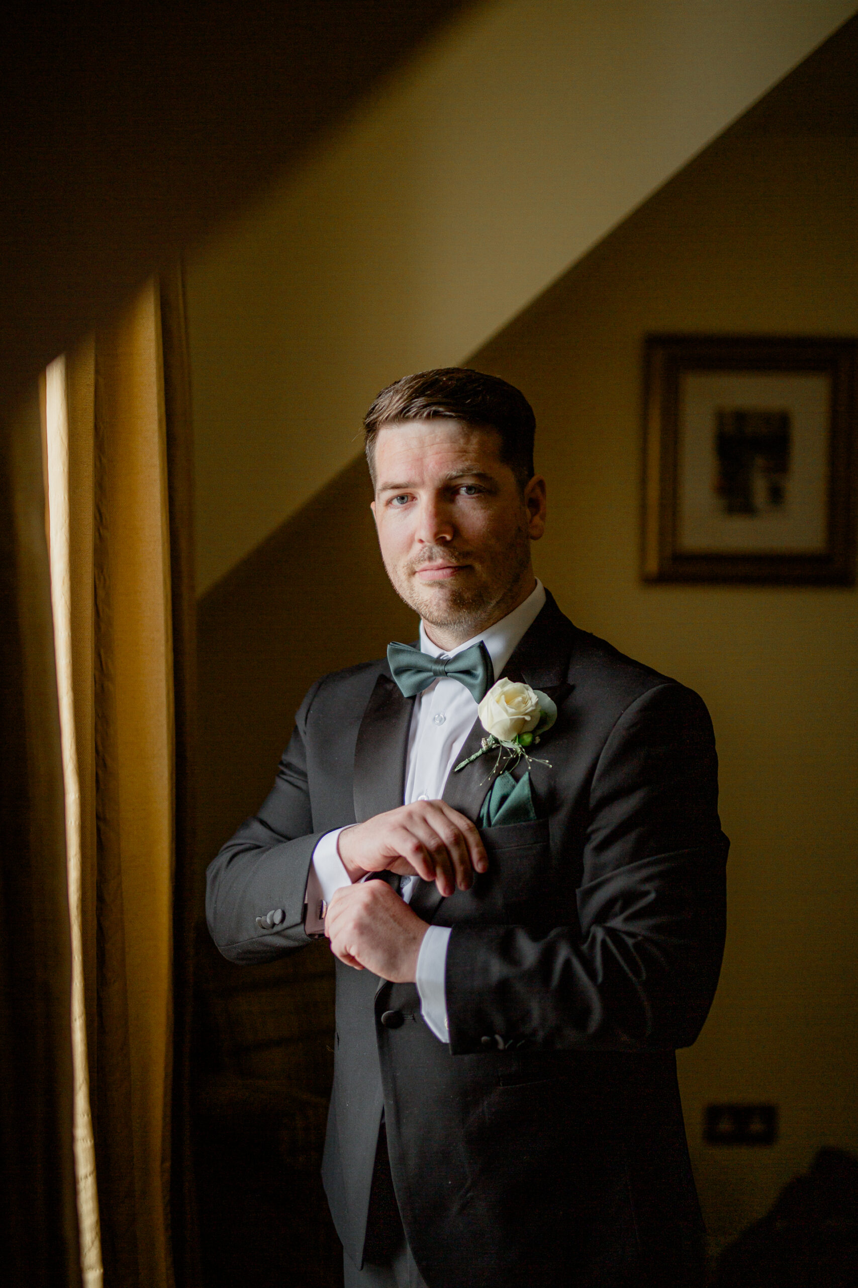 The excitement builds as the bride and groom prepare for their Galway Bay Hotel Wedding. From delicate bridal details to the groom’s final touches, every moment is filled with anticipation. This documentary-style photography captures the raw emotions and joy of getting ready for the big day.