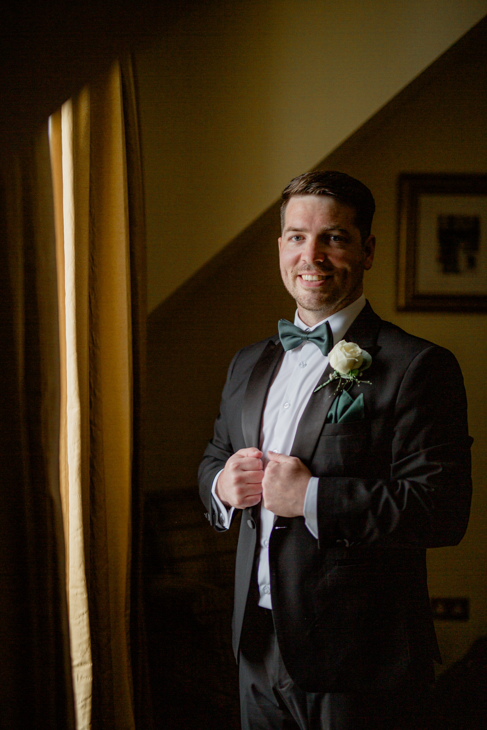 The excitement builds as the bride and groom prepare for their Galway Bay Hotel Wedding. From delicate bridal details to the groom’s final touches, every moment is filled with anticipation. This documentary-style photography captures the raw emotions and joy of getting ready for the big day.