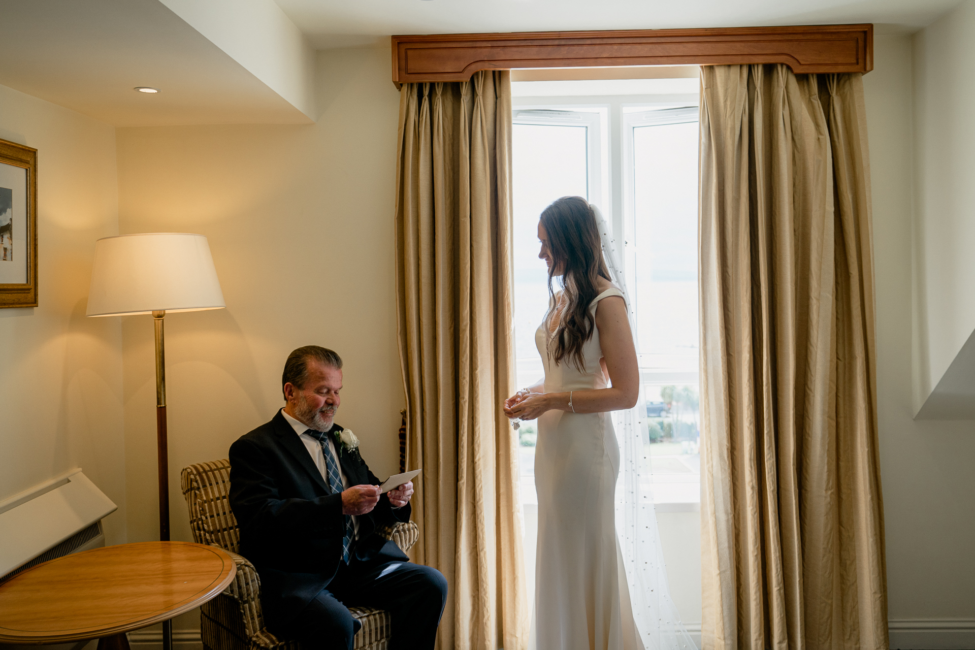 A man and woman in a room