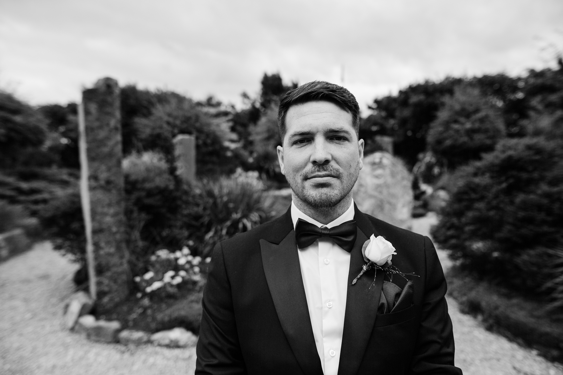 A man in a tuxedo