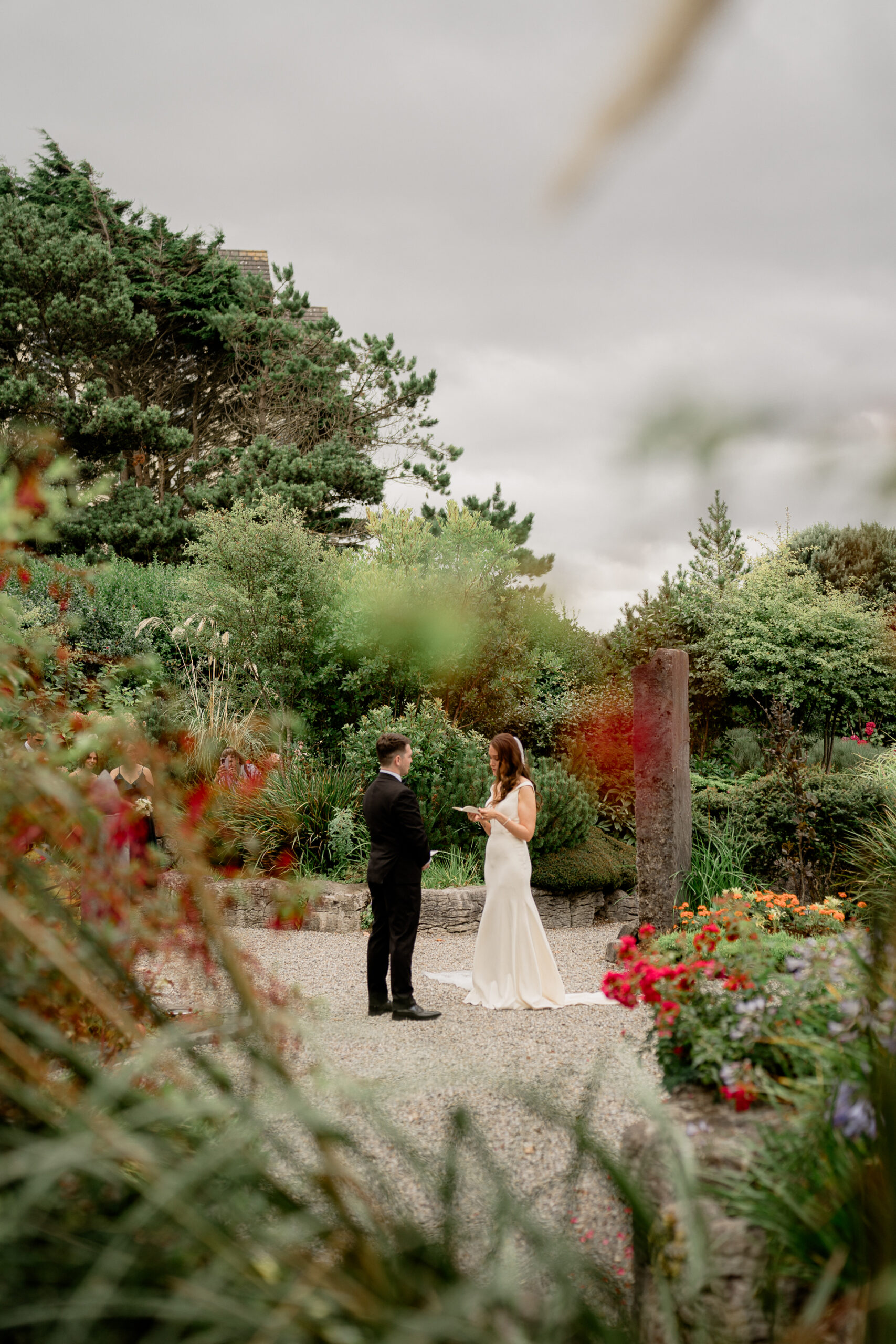 An intimate and emotional first look before the ceremony at Galway Bay Hotel. The couple shares a quiet, heartfelt moment, soaking in the significance of their wedding day before walking down the aisle.