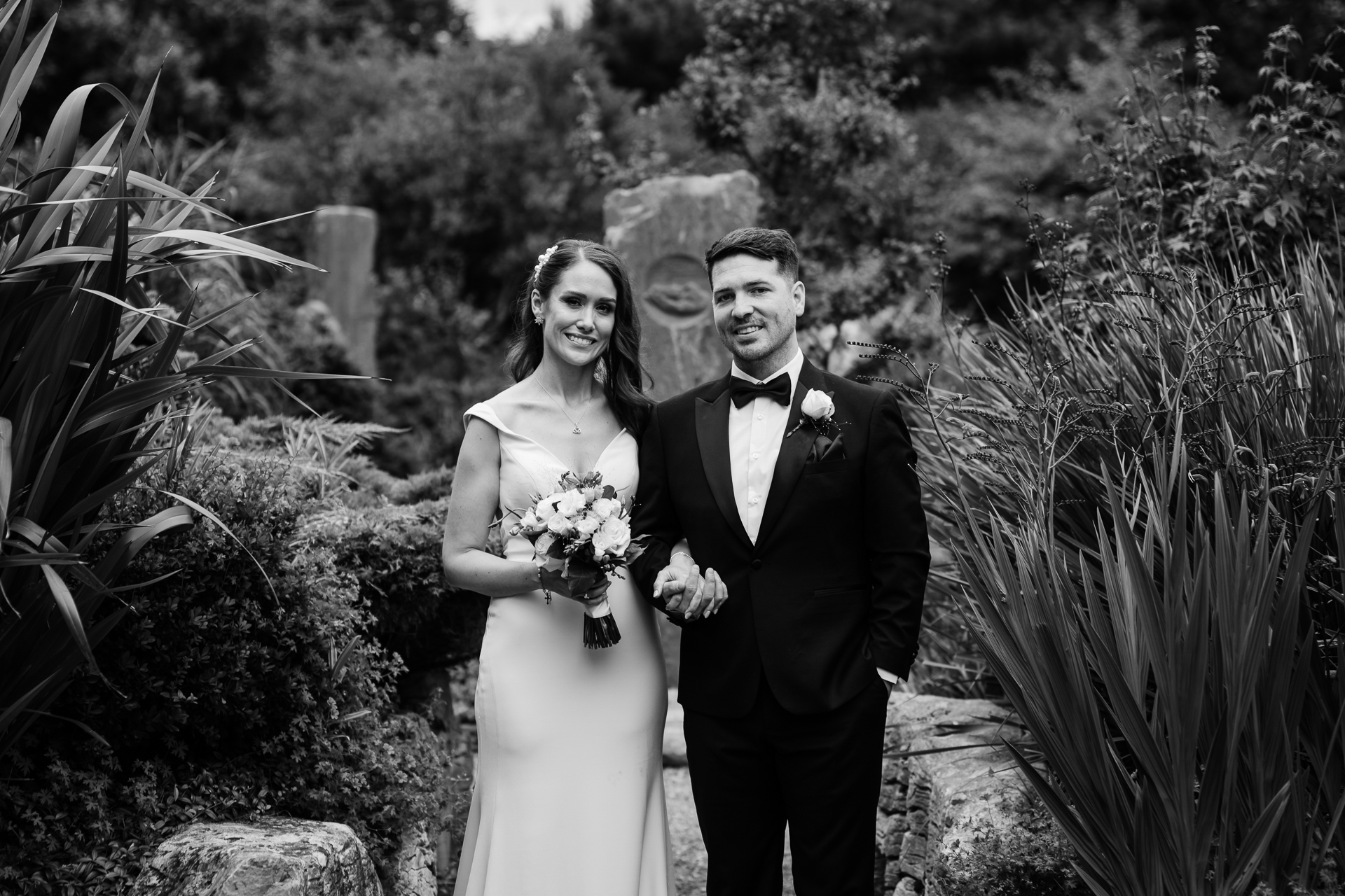 A man and woman posing for a picture