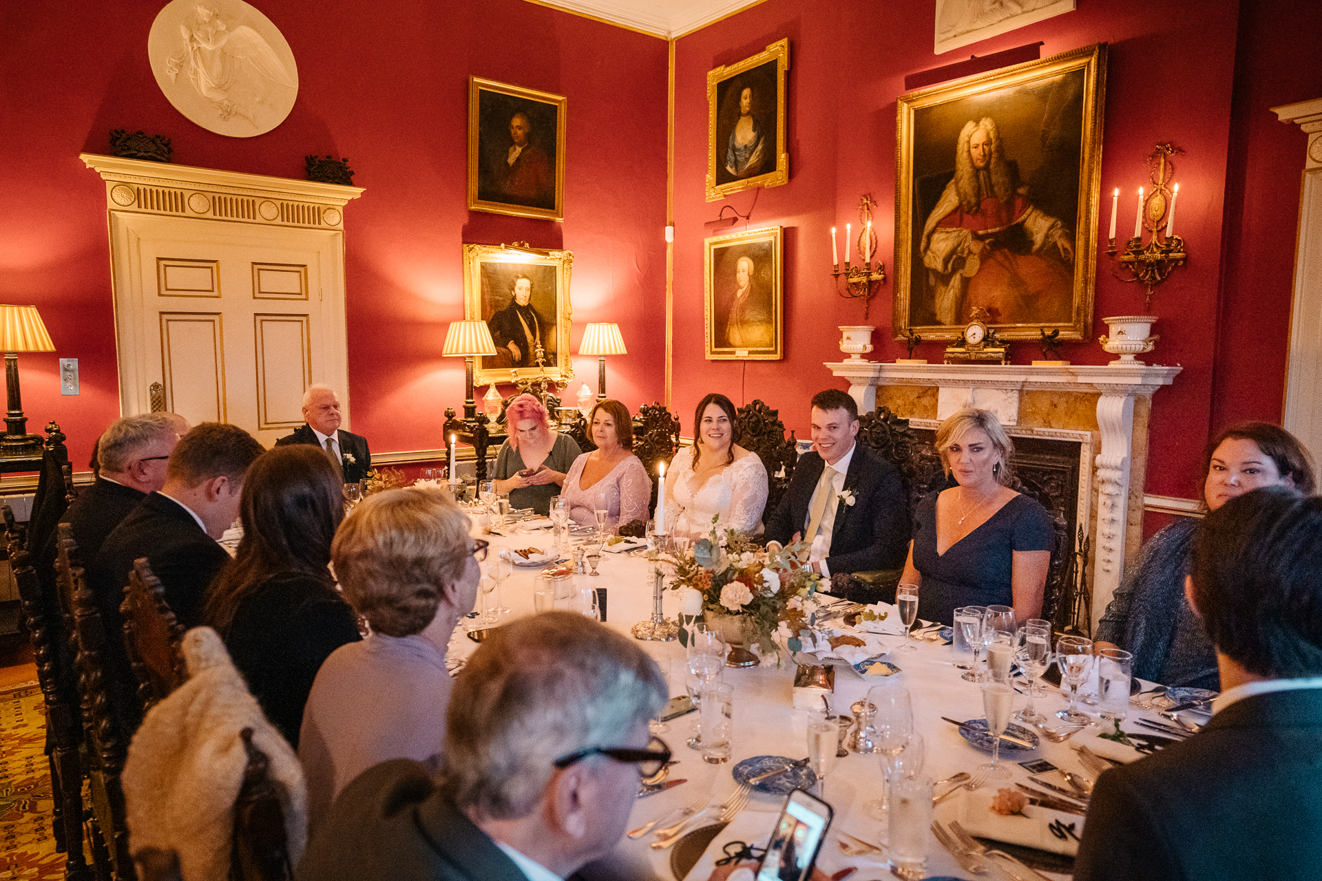 A group of people sitting around a table