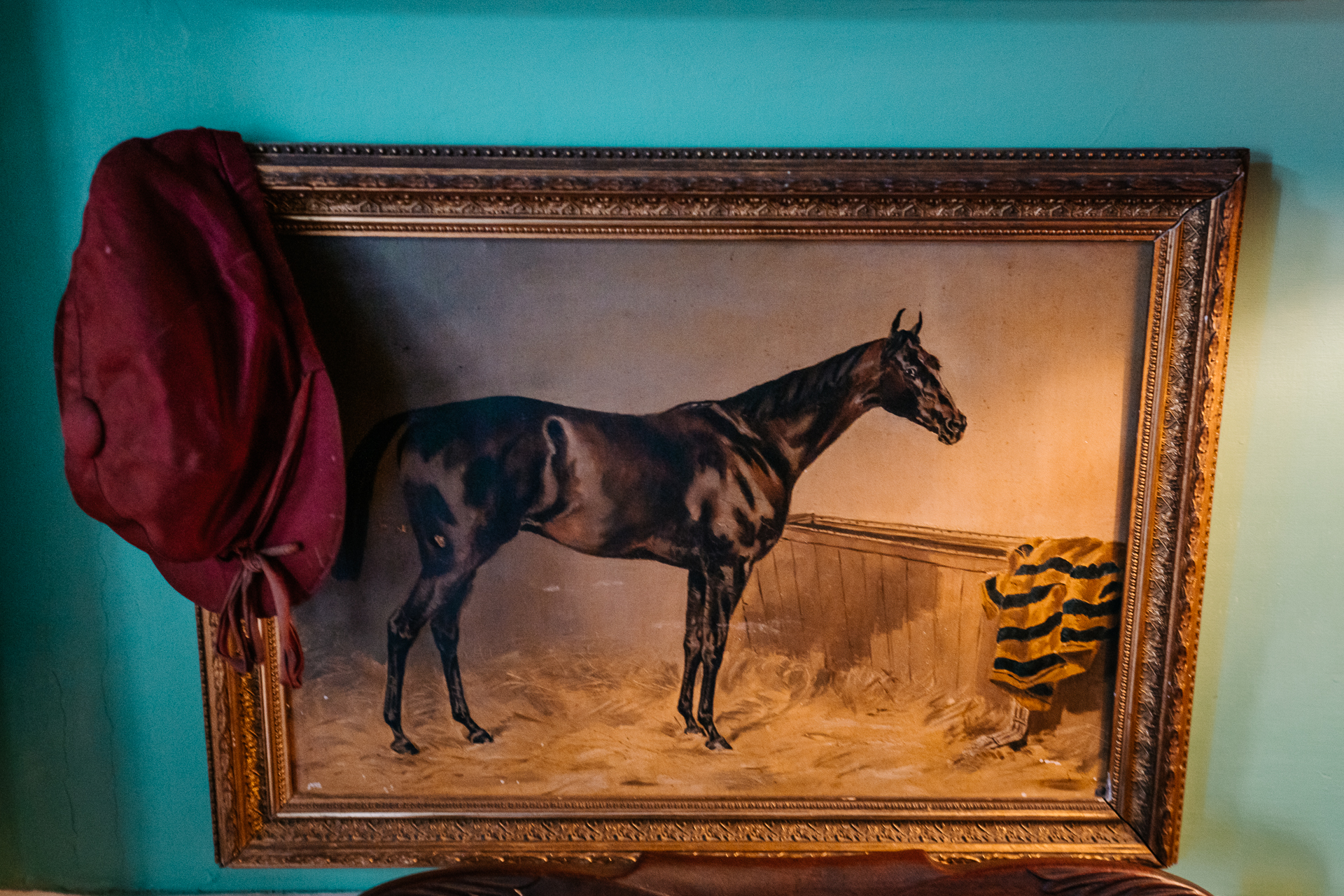 A painting of a horse