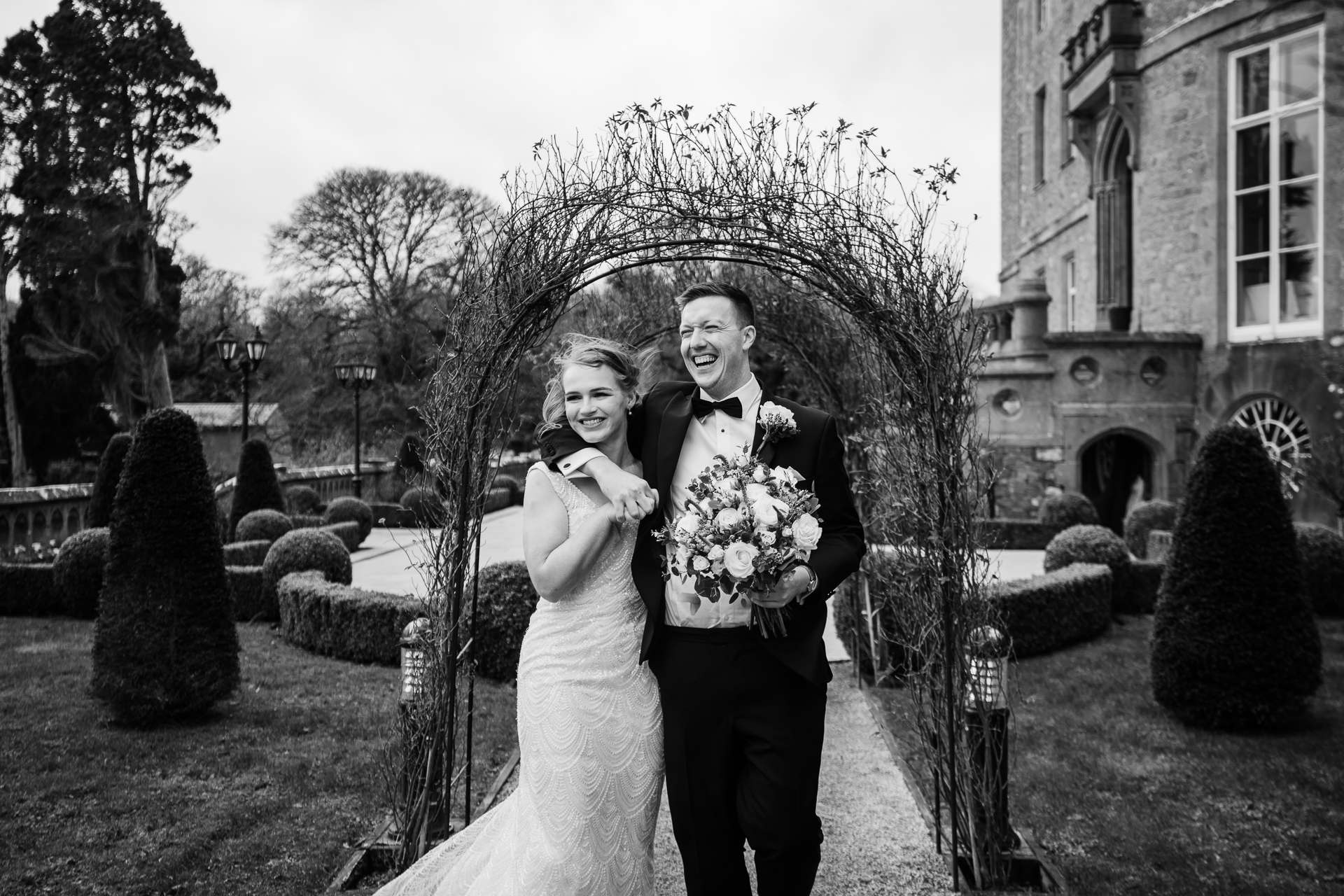 A man and woman posing for a picture