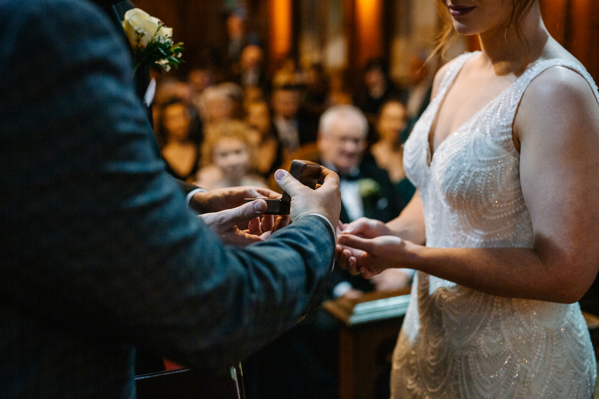 A man and woman holding hands