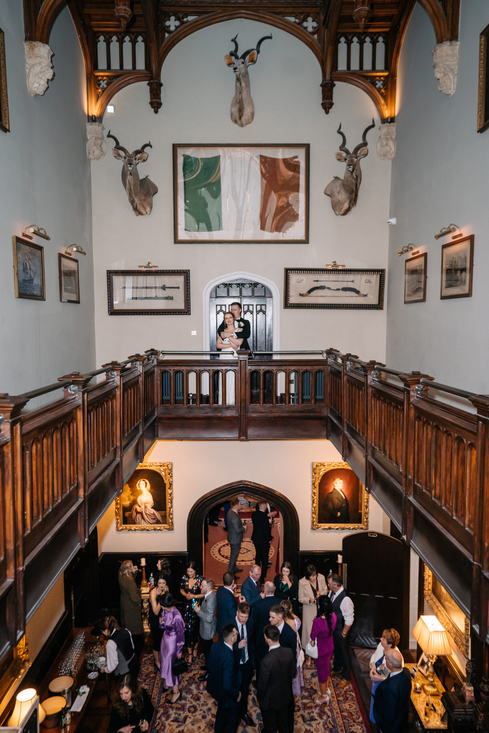 A group of people in a church