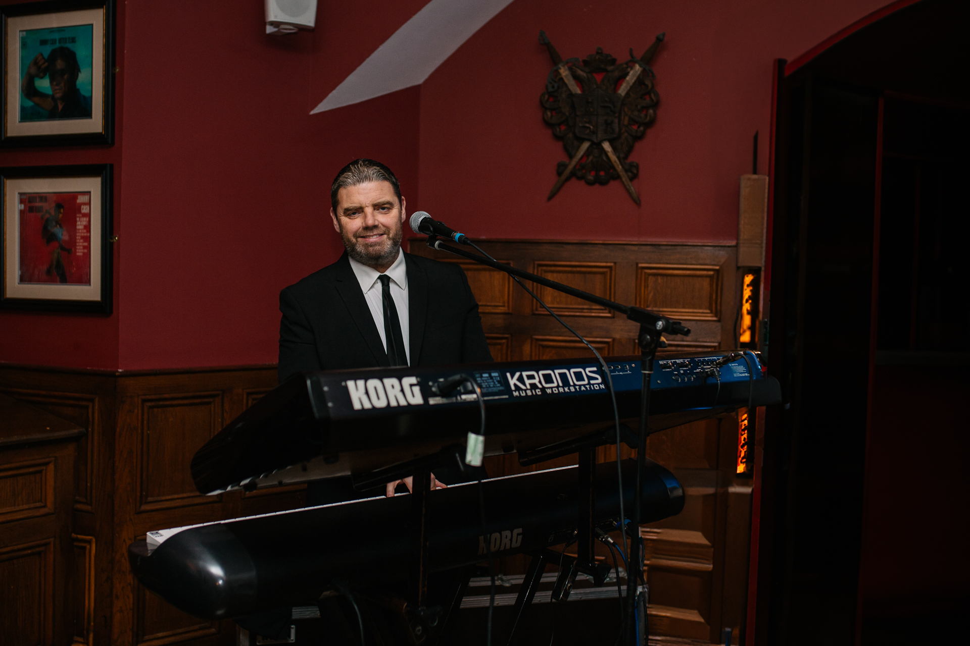 A person playing a piano