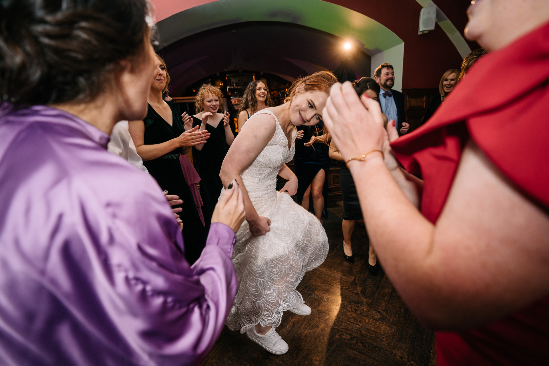 A person in a white dress