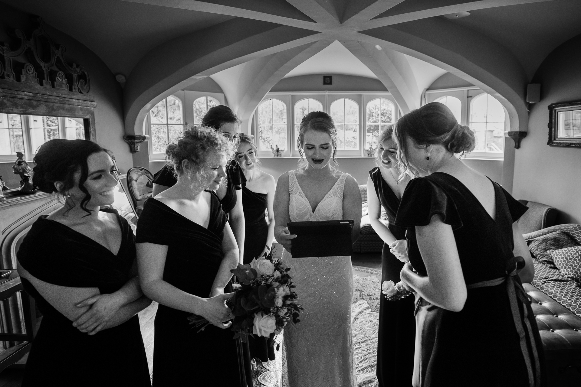 A group of women in a room