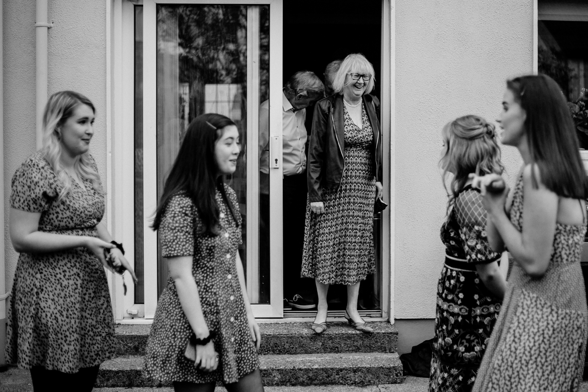 A group of women in dresses