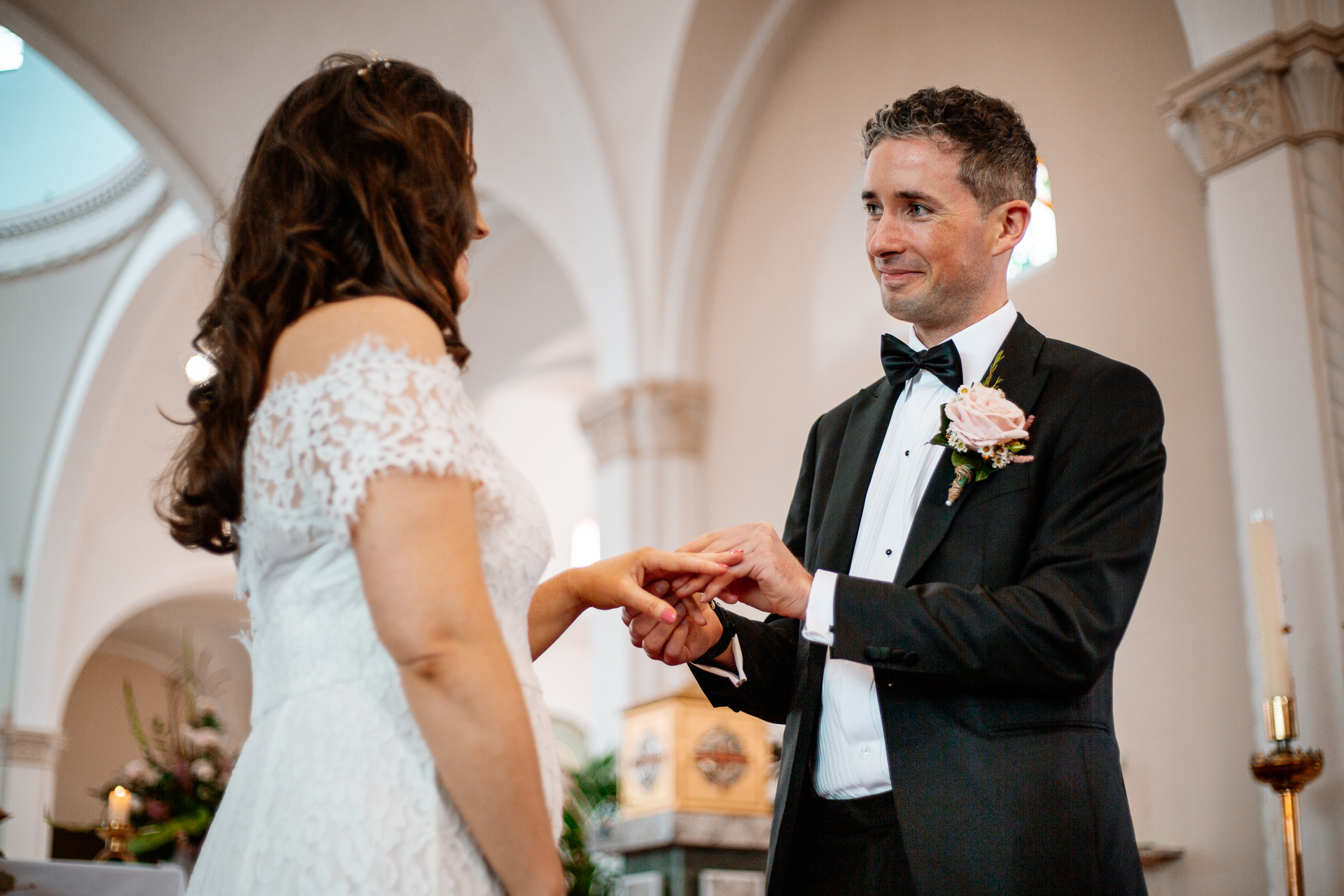 A man and woman holding hands