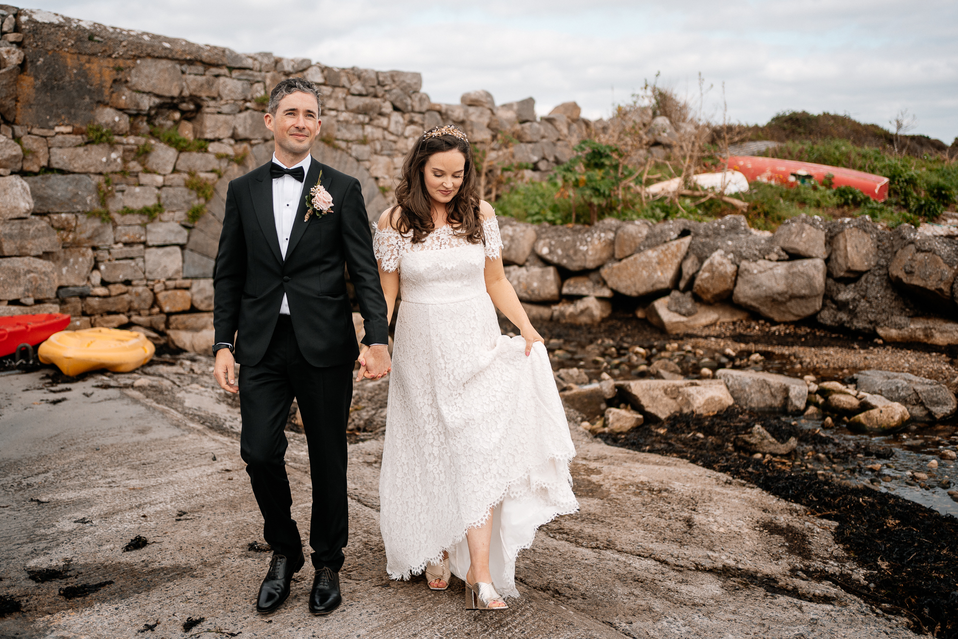 A man and woman posing for a picture