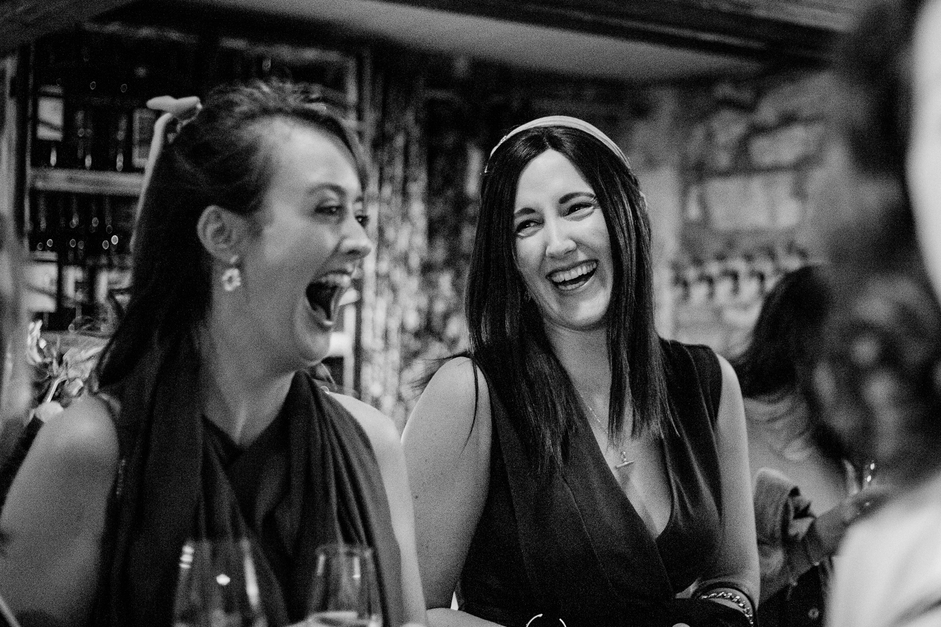 A couple of women laughing