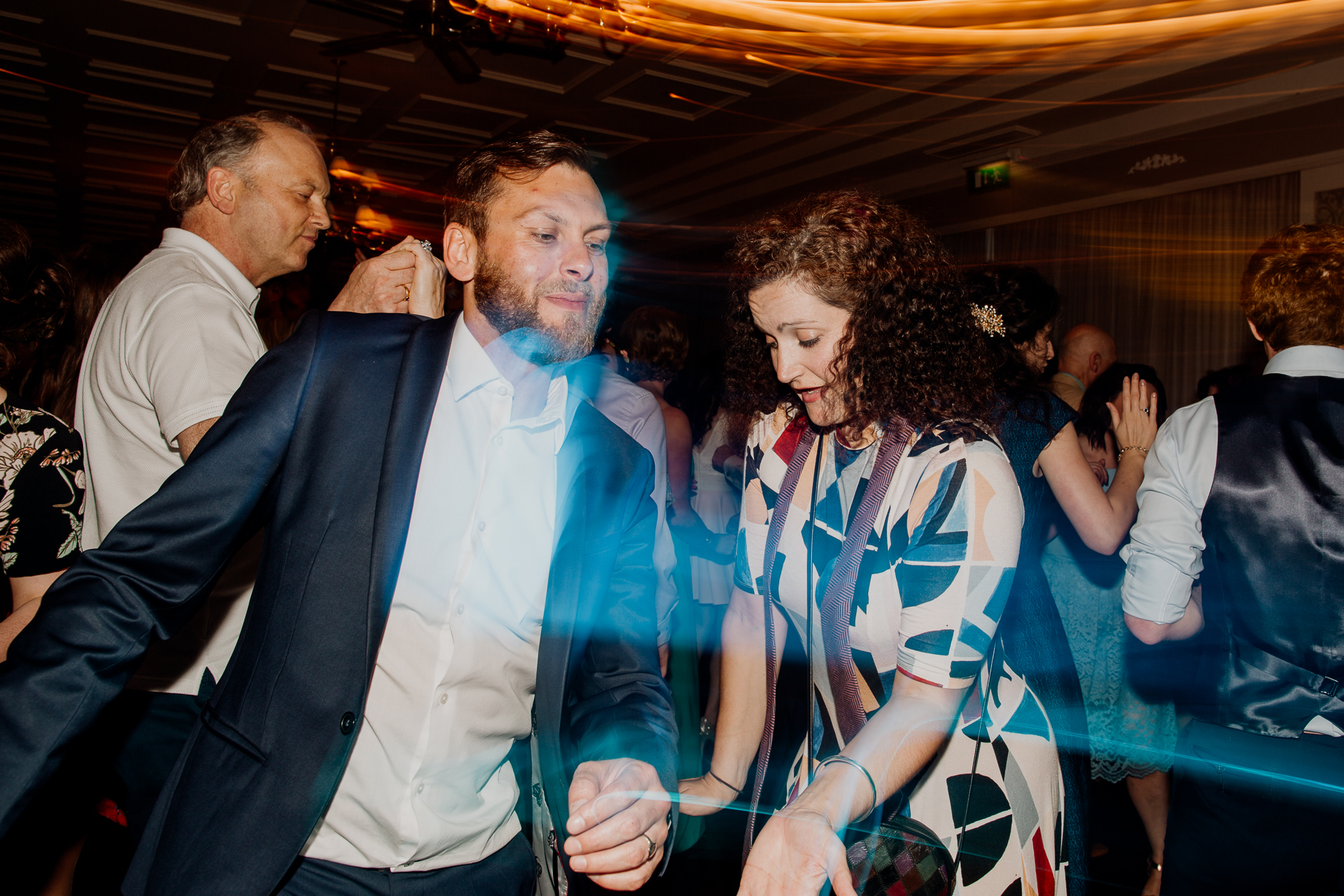 Bride and groom sharing their first dance at Glenlo Abbey Hotel wedding reception.