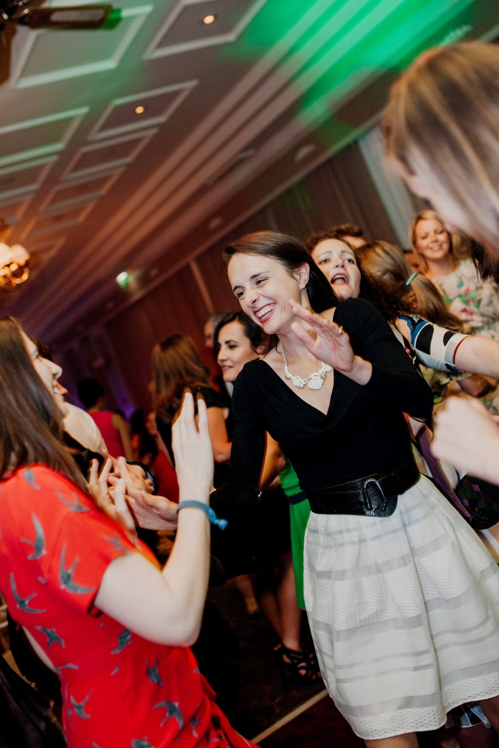 Bride and groom sharing their first dance at Glenlo Abbey Hotel wedding reception.