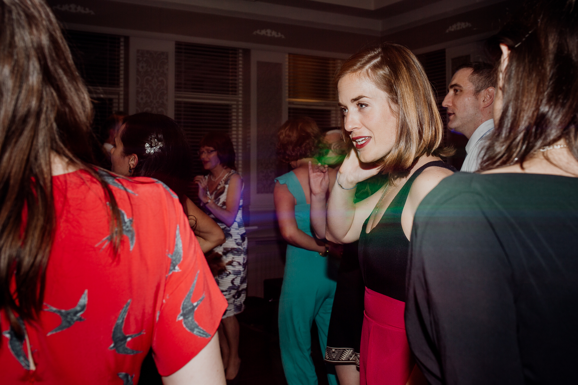 Bride and groom sharing their first dance at Glenlo Abbey Hotel wedding reception.