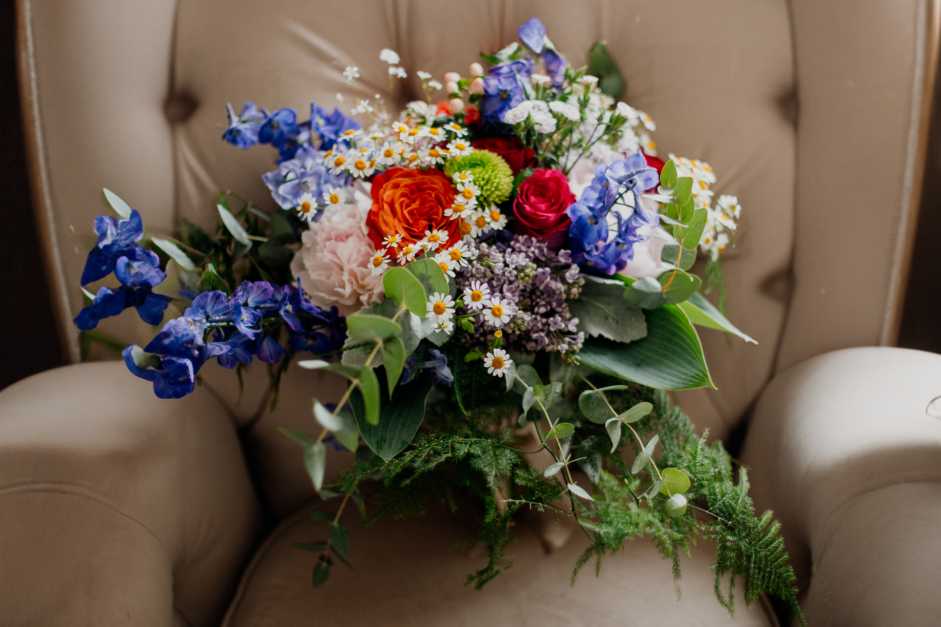 Bride and groom getting ready for their wedding at Glenlo Abbey Hotel in Galway, Ireland.