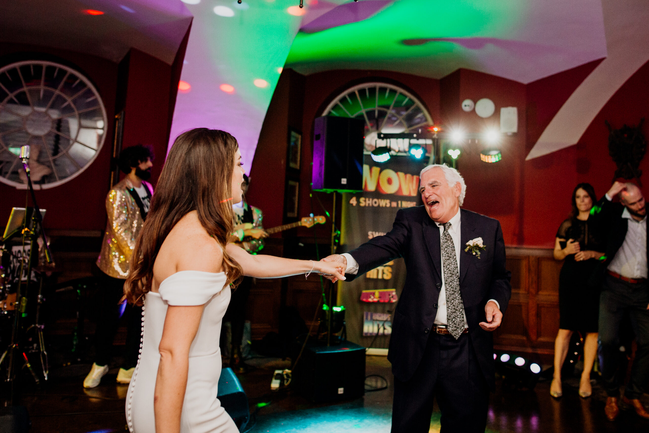 Bride dancing with her father during the wedding reception at Markree Castle
