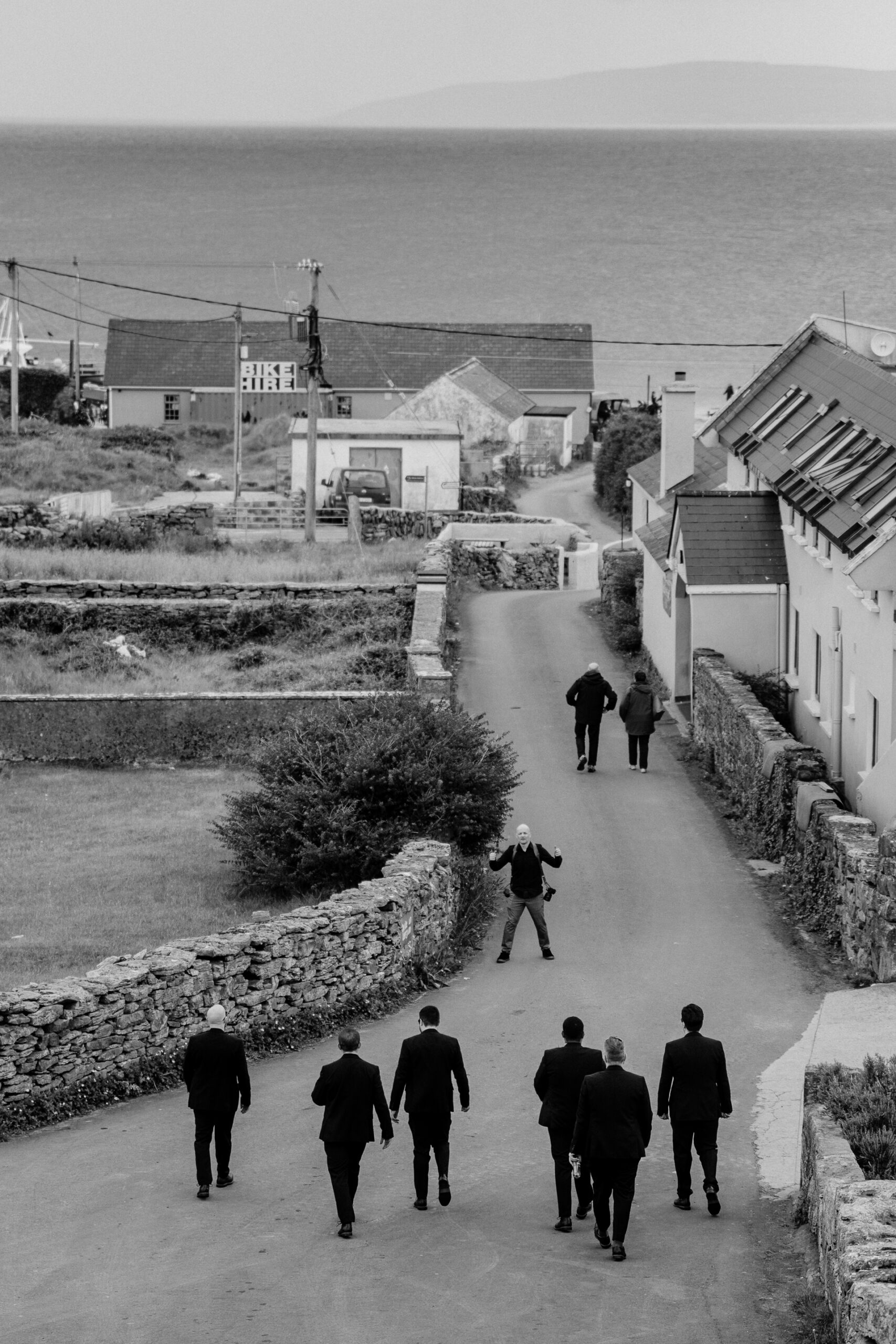 Groom and groomsmen getting ready at Tigh Ruairí, Inisheer – Aran Islands wedding morning