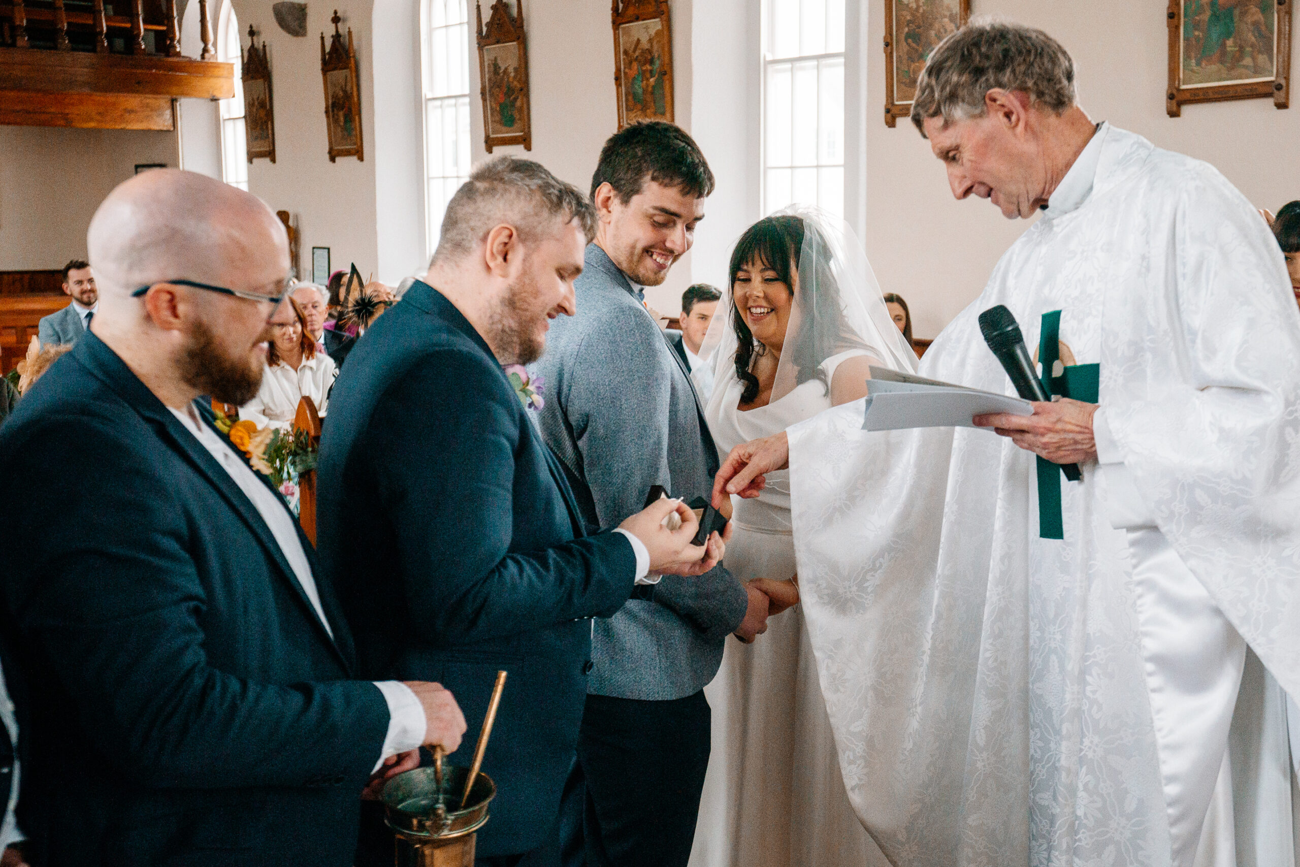 Wedding ceremony at Cill Ghobnait Church on Inisheer – Aran Islands elopement
