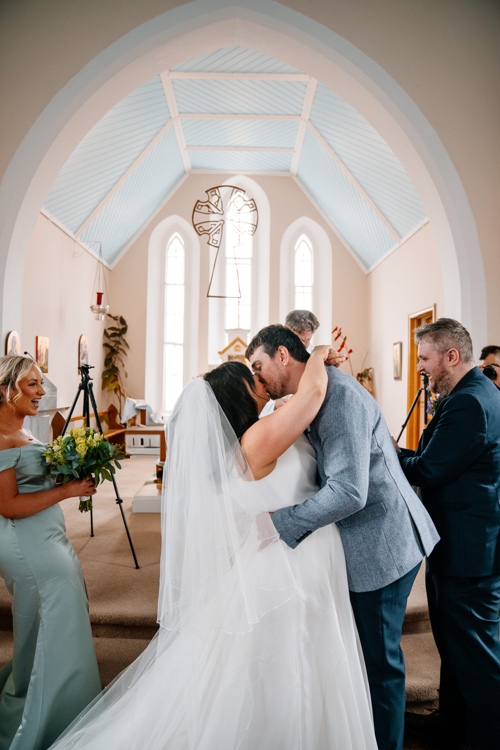 Wedding ceremony at Cill Ghobnait Church on Inisheer – Aran Islands elopement