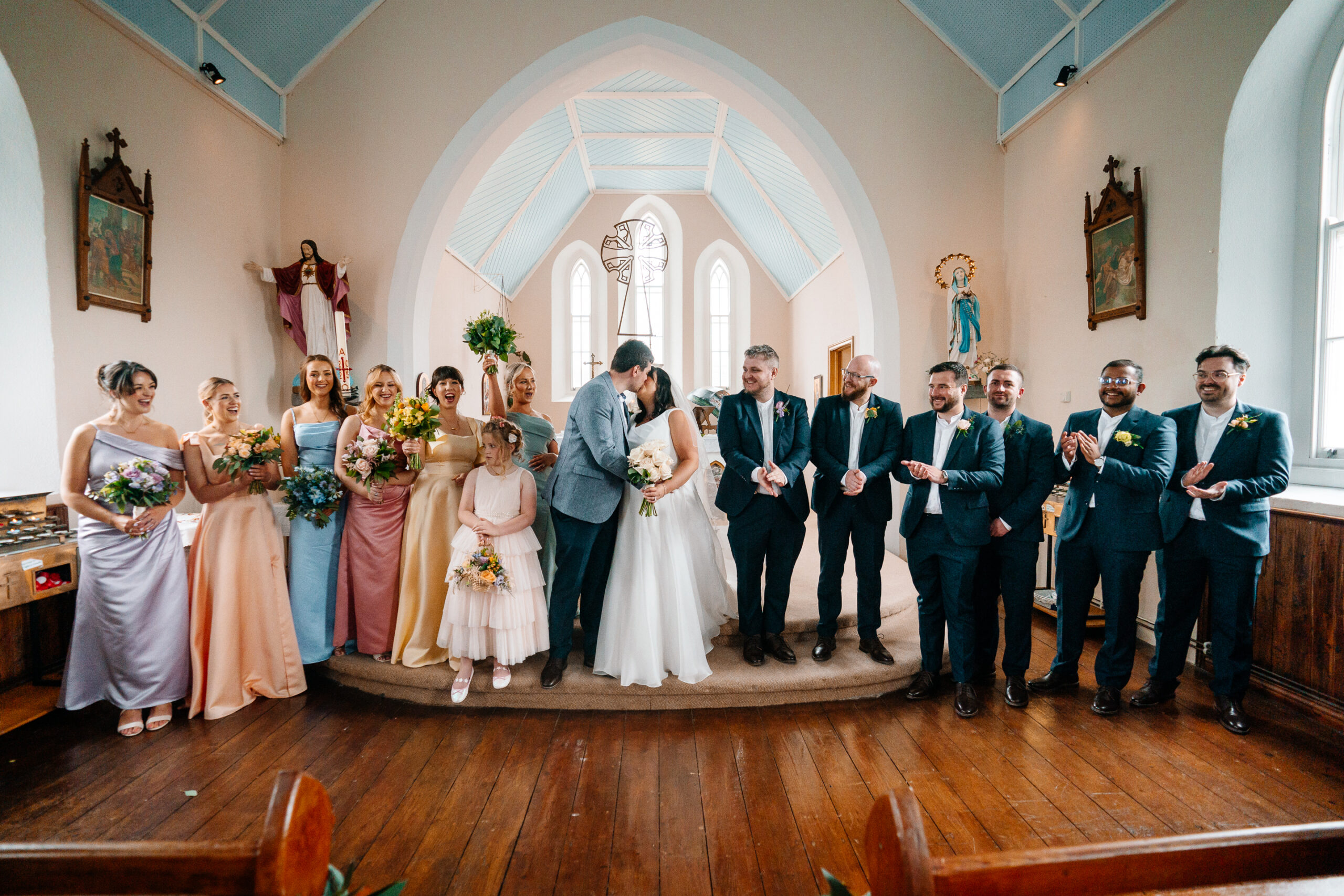 Wedding ceremony at Cill Ghobnait Church on Inisheer – Aran Islands elopement