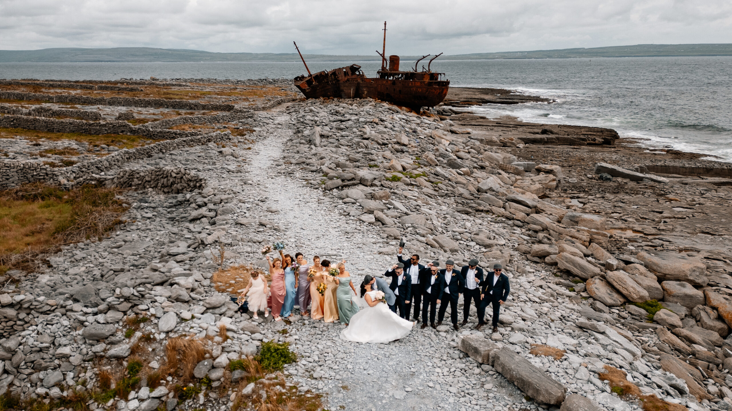 Plassey Shipwreck on Inisheer during Aran Islands destination wedding