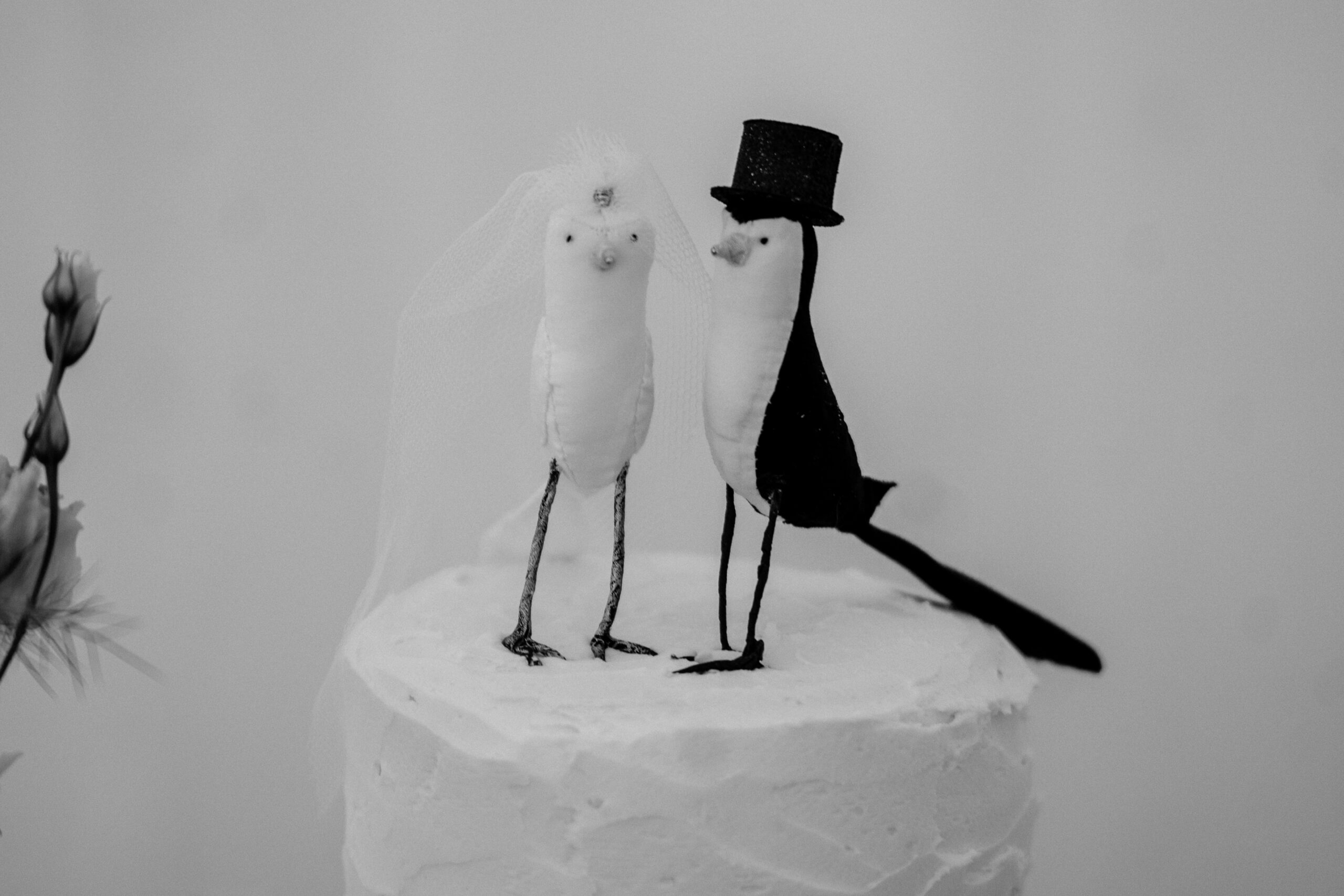 Wedding cake with natural decoration in marquee near Markree Castle