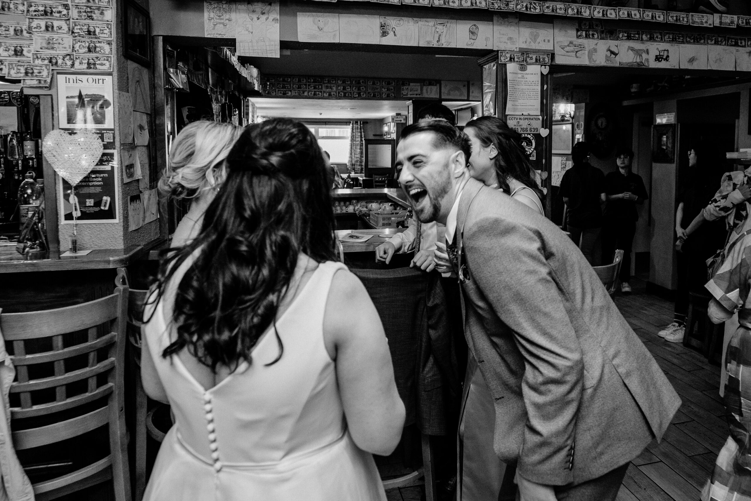 Wedding speeches during marquee reception near Markree Castle with natural light and guests’ reactions