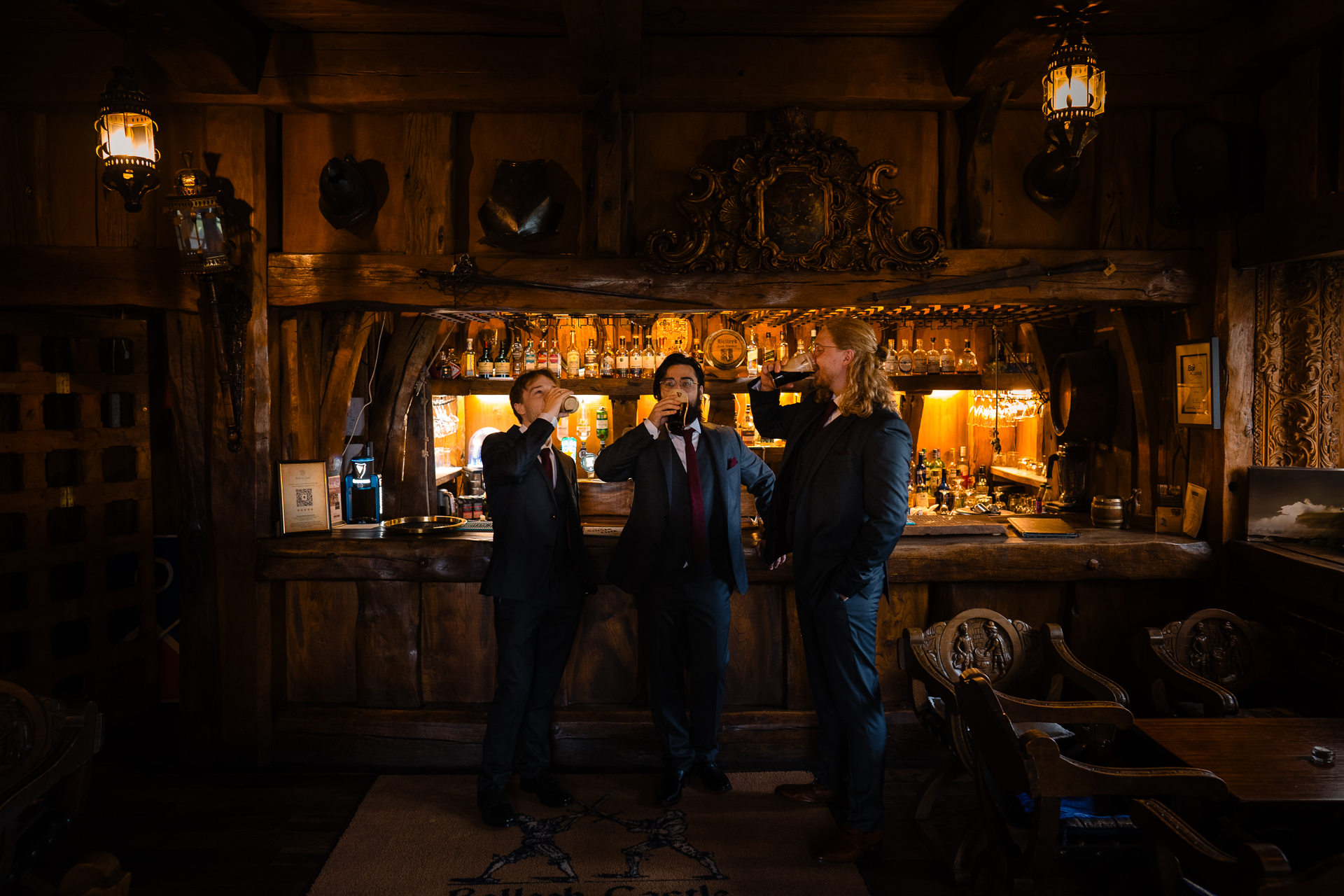 Intimate wedding preparations and First Look at Belleek Castle in Ireland