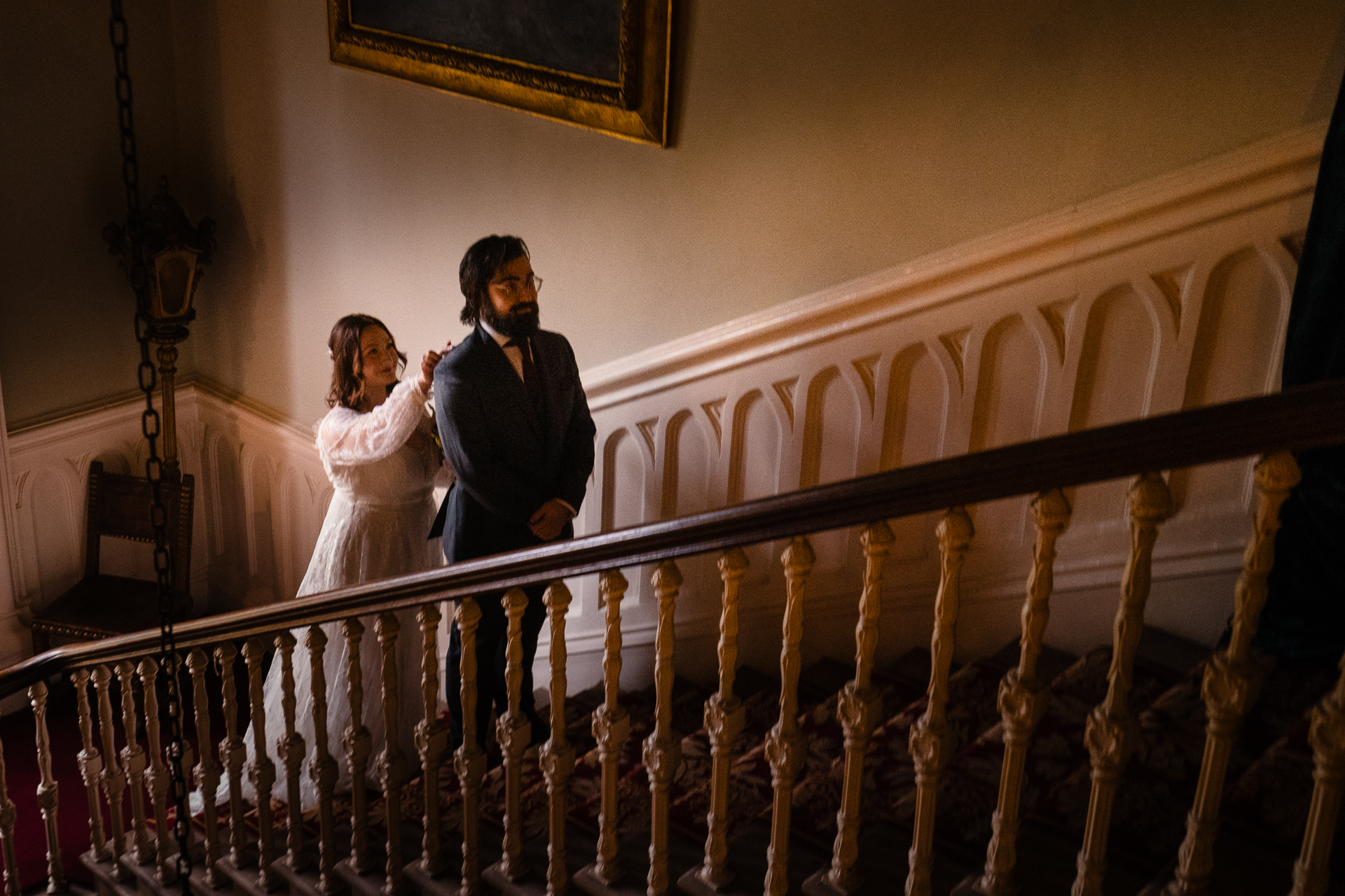 Intimate wedding ceremony at Belleek Castle with celebrant Enda Harte